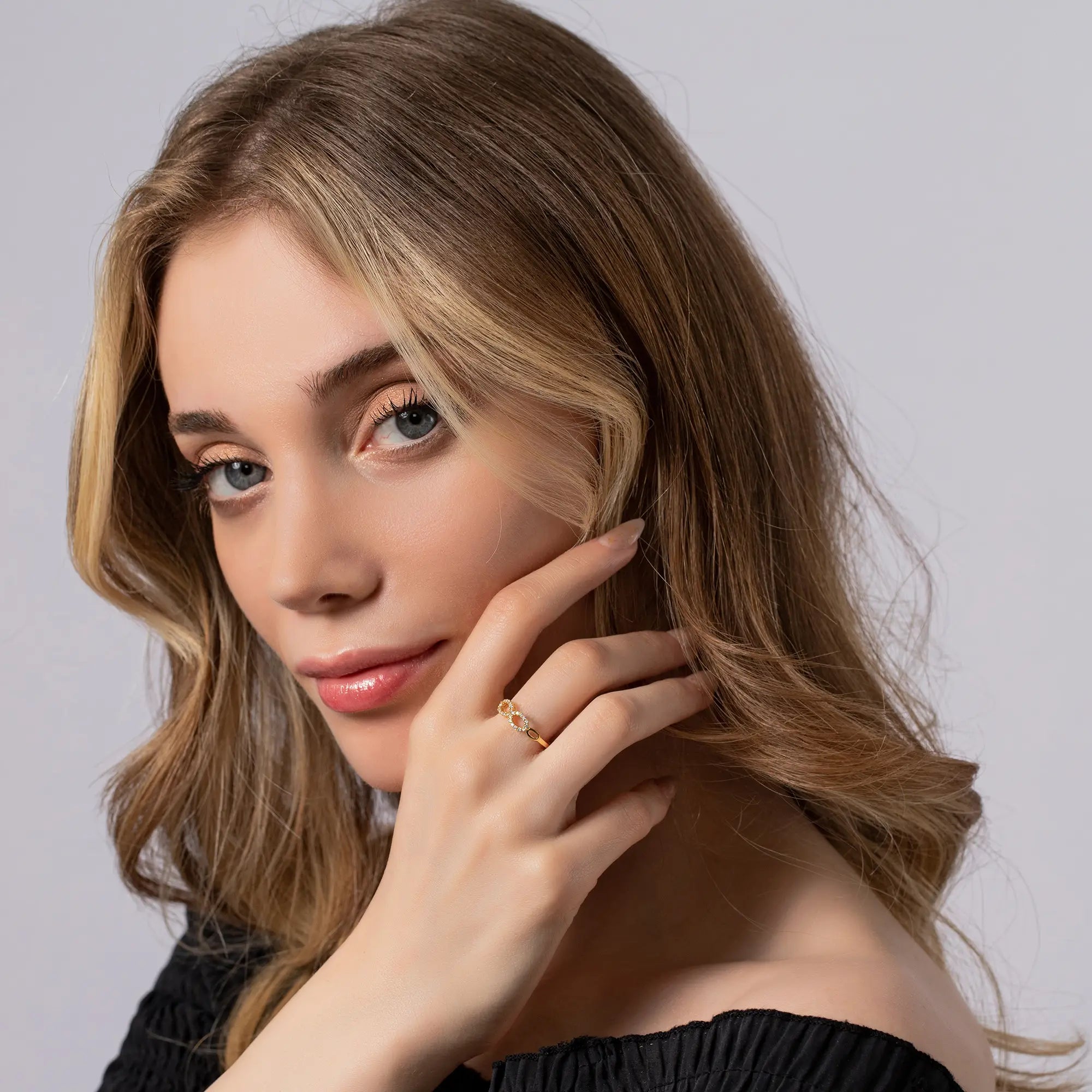Dual Circle Ring for Women - Minimalist Stackable Gold & Silver Rings Set - Perfect for Everyday Wear, Layering, and Gifting