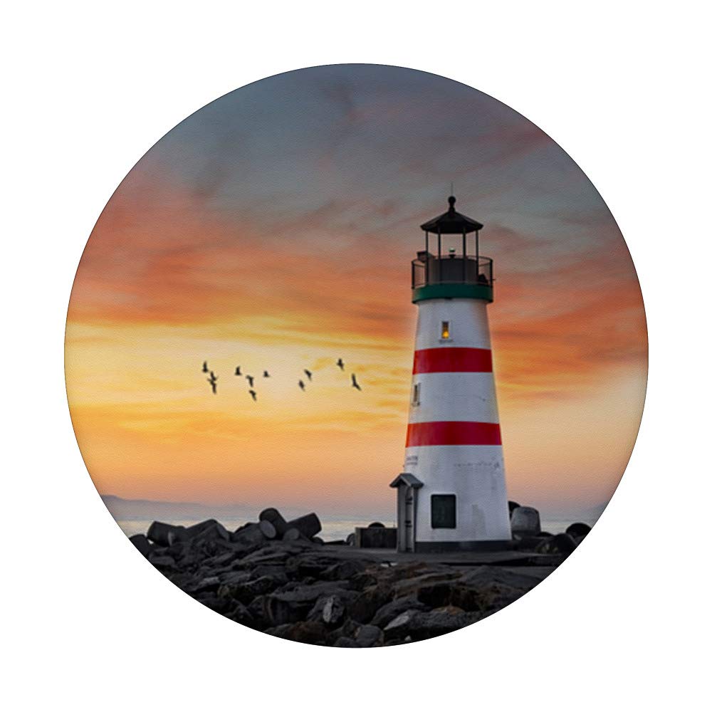 Lighthouse PopSockets PopGrip - Interchangeable Phone Grip for iPhone, Samsung & Tablets | Secure Hold for Texting, Gaming & Photography | Perfect for Commuting, Travel & Everyday Use