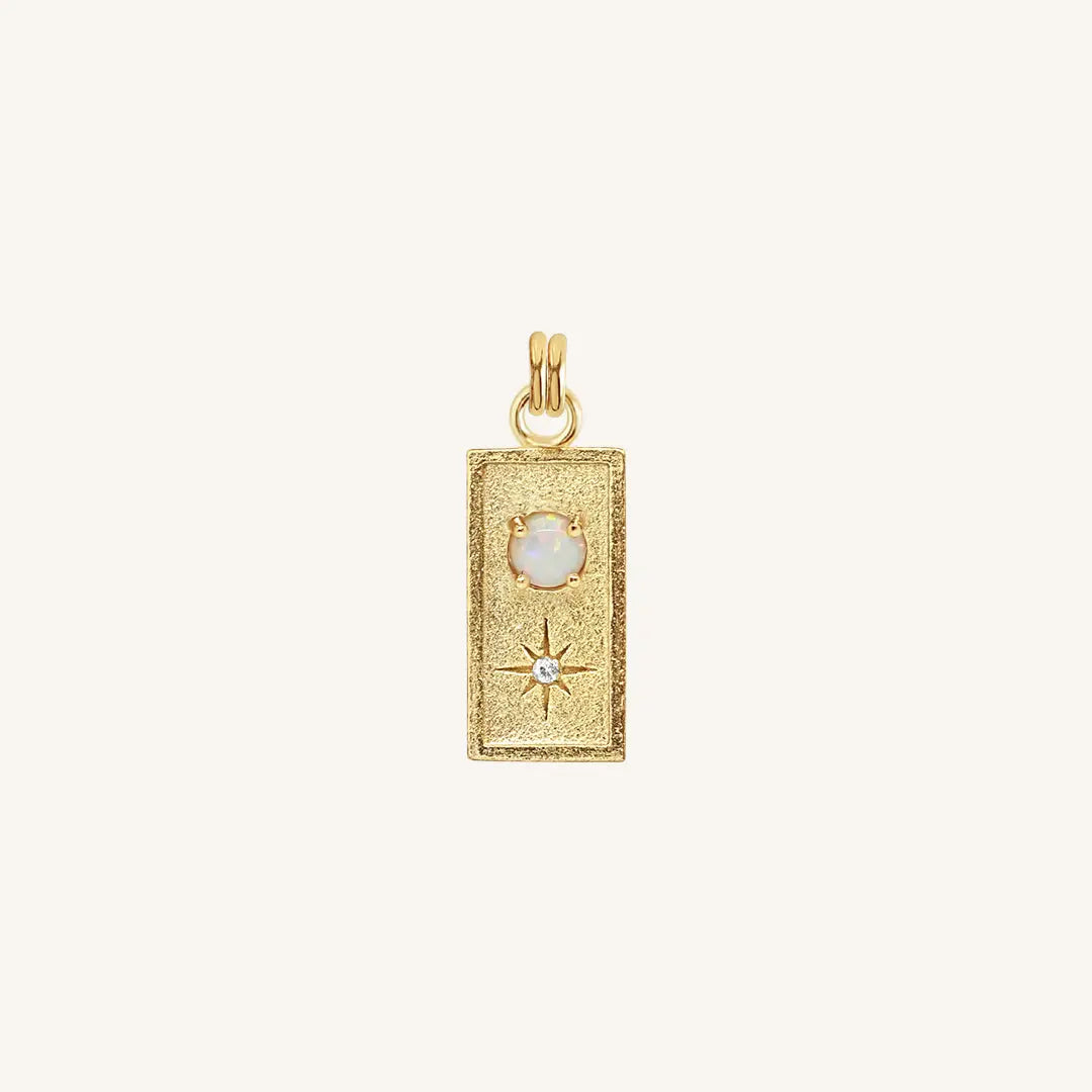 Exquisite Cradle Created Opal Charm Pendant - Elegant Jewelry for Necklaces & Bracelets - Perfect for Gifts, Weddings & Special Occasions