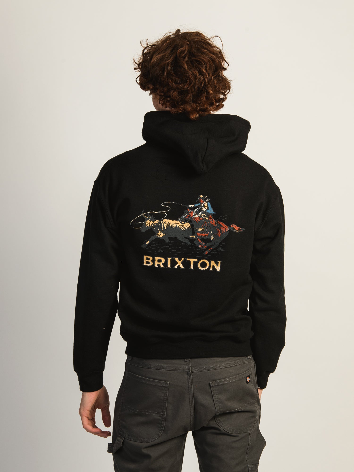 BRIXTON WRANGLING PULLOVER HOODIE - Men's Casual Fleece Sweatshirt for Streetwear & Outdoor Activities