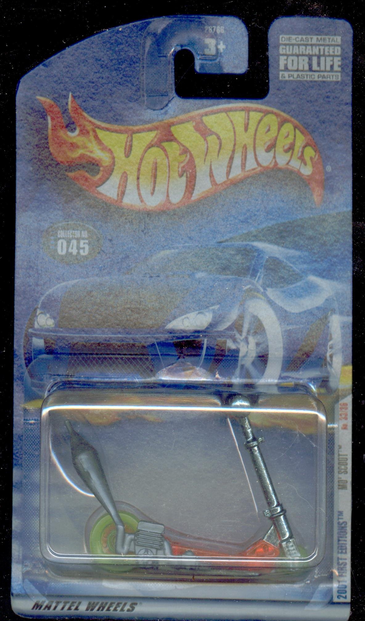 Hot Wheels 2001-045 First Edition 33/36 Mo' Scoot 1:64 Scale Die-Cast Car - Collectible Toy for Kids & Adults - Perfect for Racing Games, Display & Gift Giving