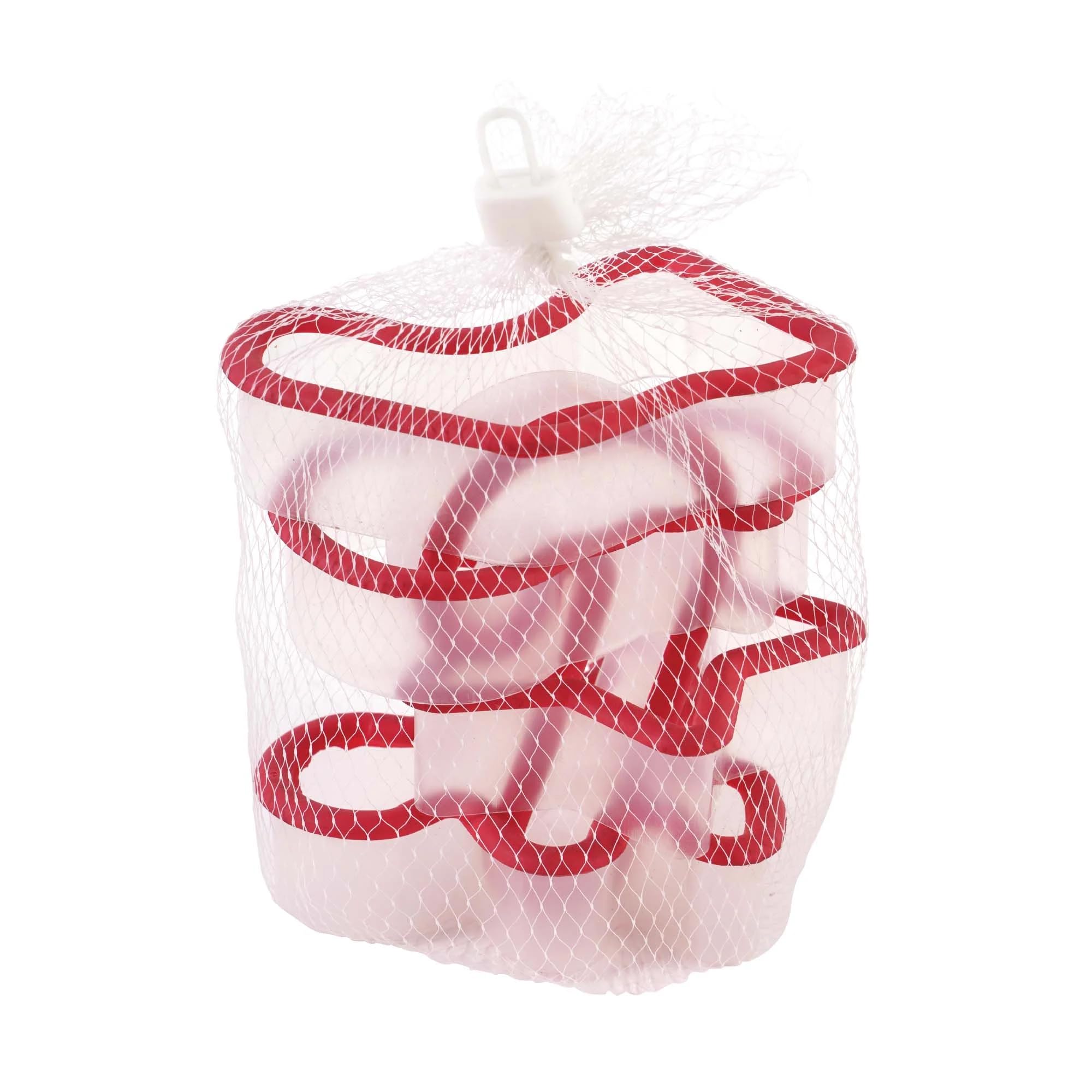 FLOMO Holiday Essentials Christmas Plastic Cookie Cutters Set - 5 Piece Baking Tools (Star, Stocking, Snowman, Gingerbread Man, Candy Cane) for Festive Cookies, Gingerbread Houses & Holiday Baking Decorations