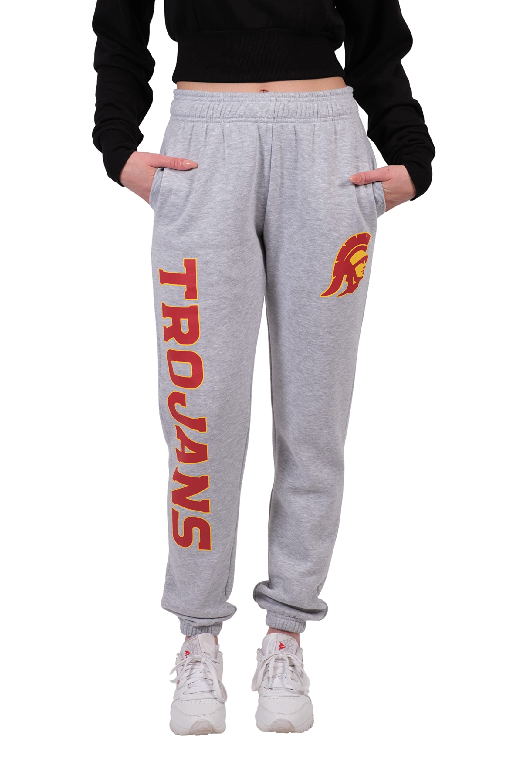 NCAA Women's Fleece Jogger Pants with Logo - Soft & Comfortable Sweatpants for Basketball, Running & Lounge Wear