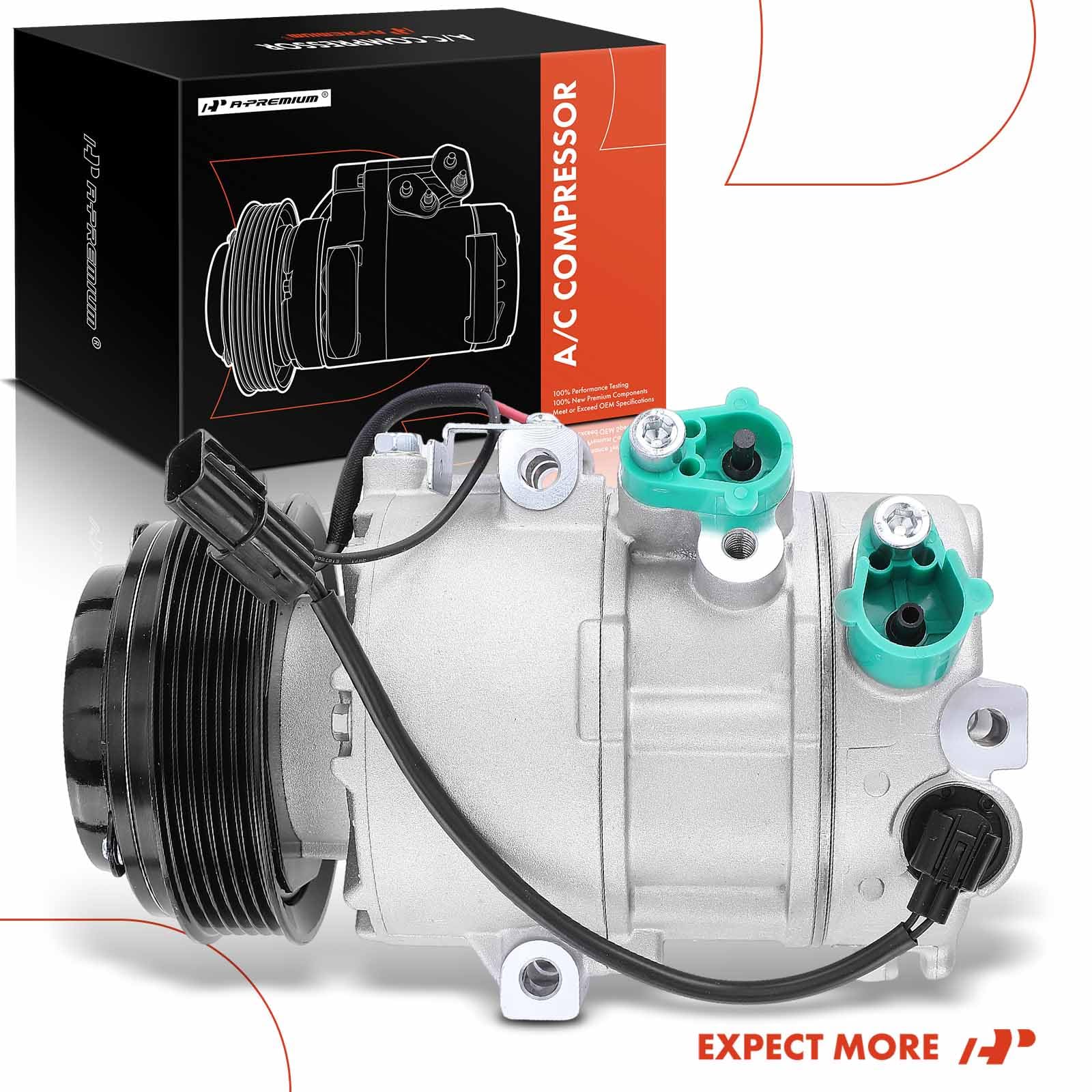 Premium AC Compressor with Clutch for 2014-2015 Hyundai Tucson 2.0L - 3-Bolt Mounting | Direct Replacement Part for Smooth Cooling Performance | Perfect for Summer Road Trips & Daily Commutes