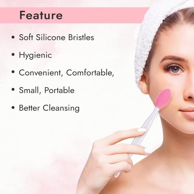 VAIDUE Lip Exfoliating Brush & Facial Massager - Double-Sided Silicone Blackhead Remover for Women | Dry Lips Scrub Tool, Nose Pore Cleaner & Deep Facial Cleansing | Perfect for At-Home Spa & Skincare Routine