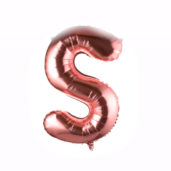 Balloonify Rose Gold Mylar Letter S Balloon - 40 Inch Large Foil Alphabet Balloon for Birthday Party Decorations, Wedding, Anniversary & Baby Shower Events (1 Count Box)