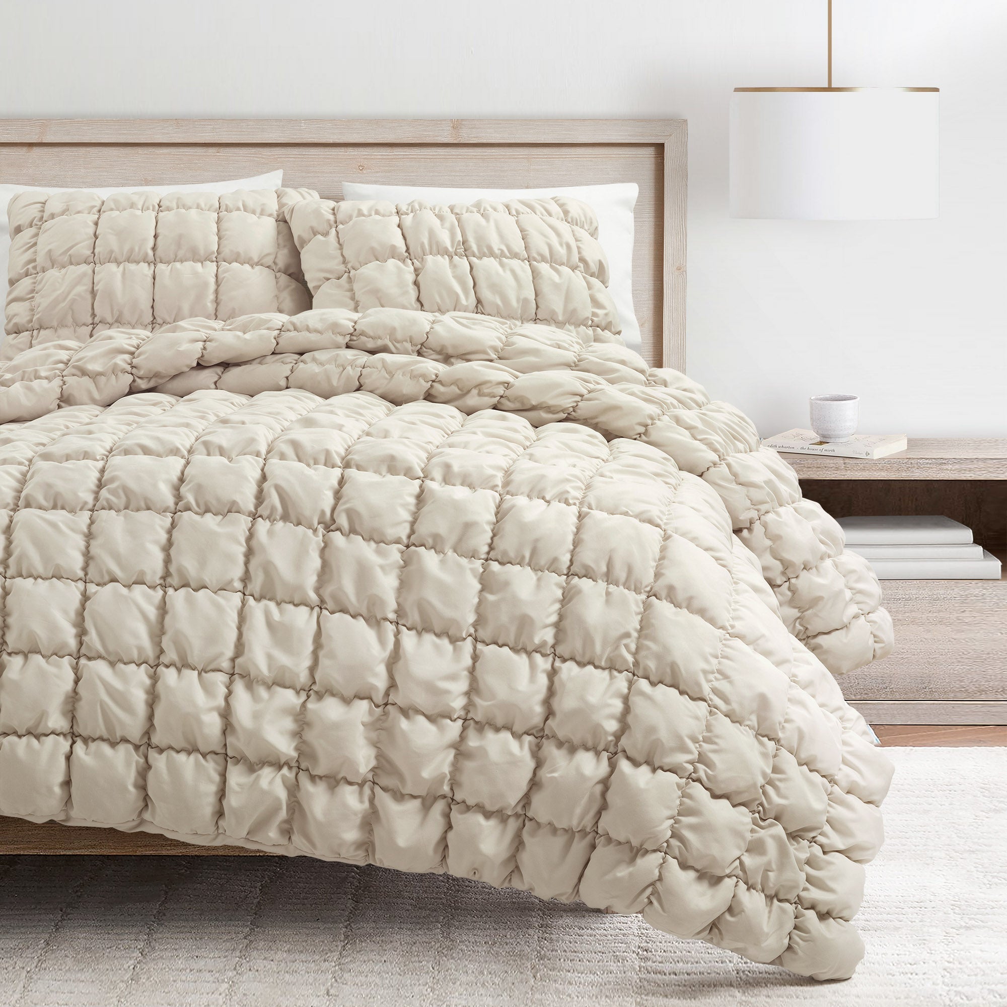 Cozy Puff Comforter Set - Ultra Soft & Lightweight Bedding for All Seasons | Perfect for Bedroom, Guest Room, Dorm & Airbnb