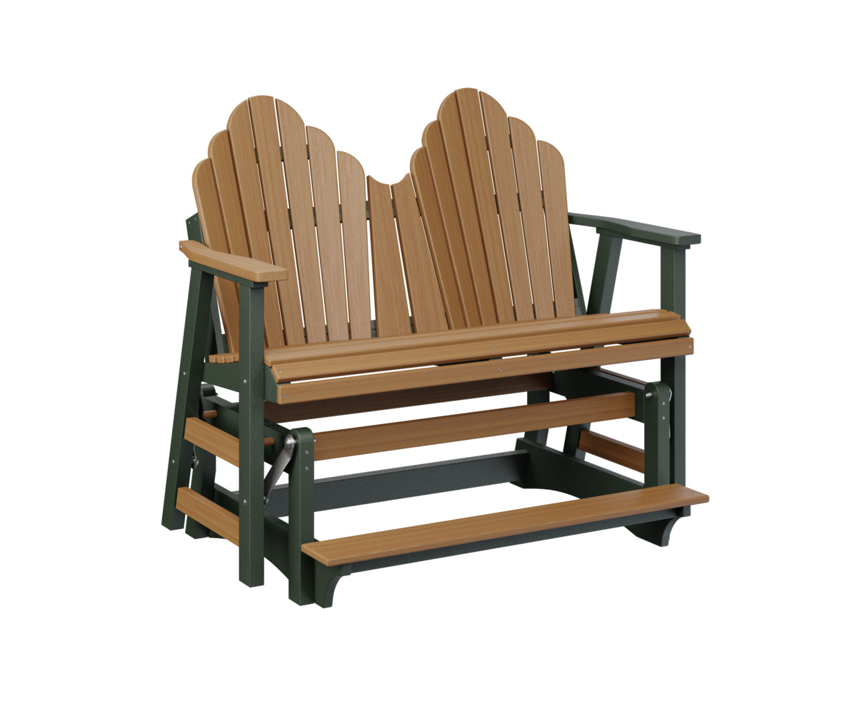 Berlin Gardens Cozi Back Double Counter Glider - Outdoor Patio Swing Bench with Canopy for Porch, Garden, and Backyard Relaxation