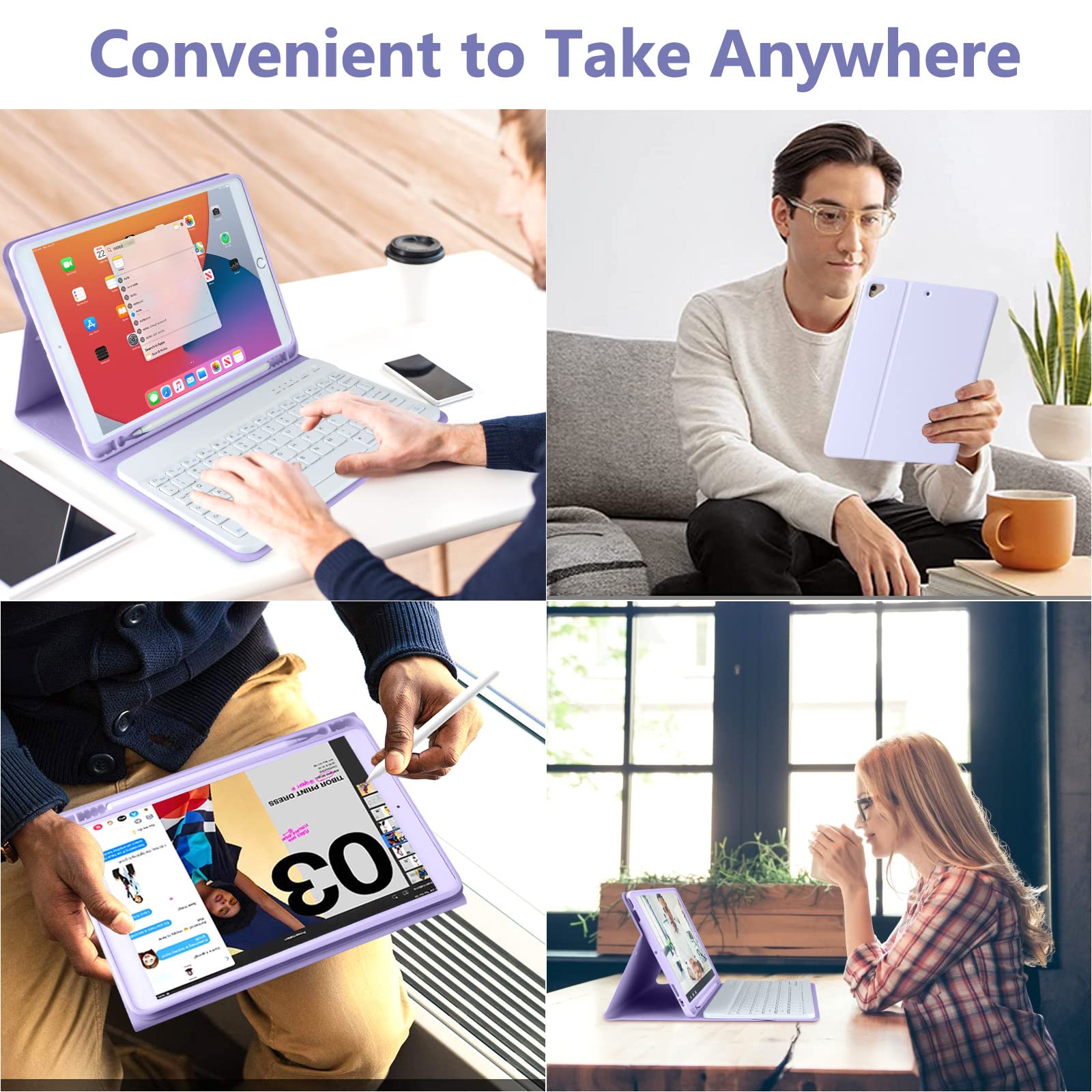 BAIBAO Wireless Keyboard Case for iPad 9th/8th/7th Gen 10.2