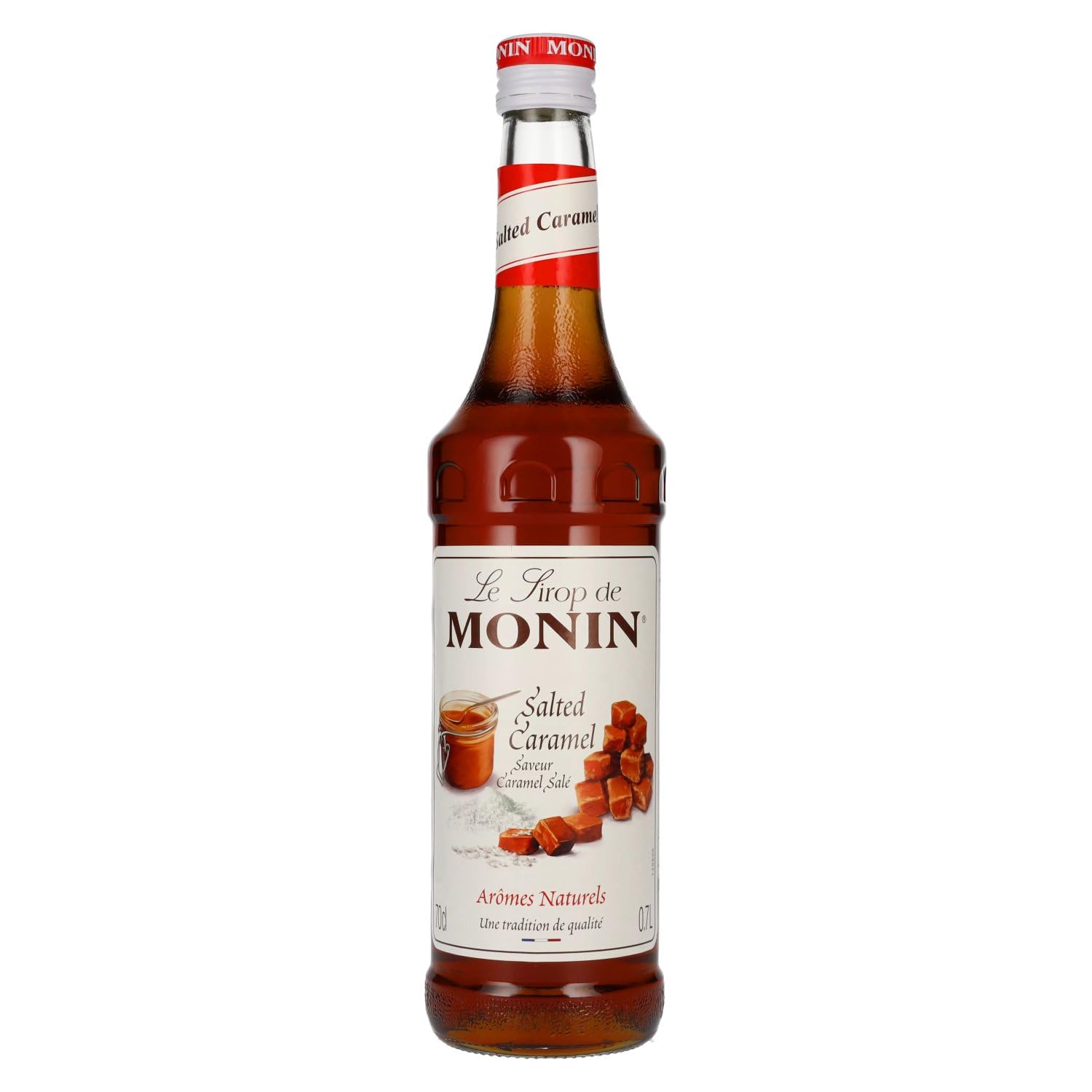 Monin Salted Caramel Syrup 700ml - Premium Coffee & Cocktail Flavoring for Desserts, Lattes & Baking - Rich Buttery Caramel Sauce for Home Baristas & Mixologists