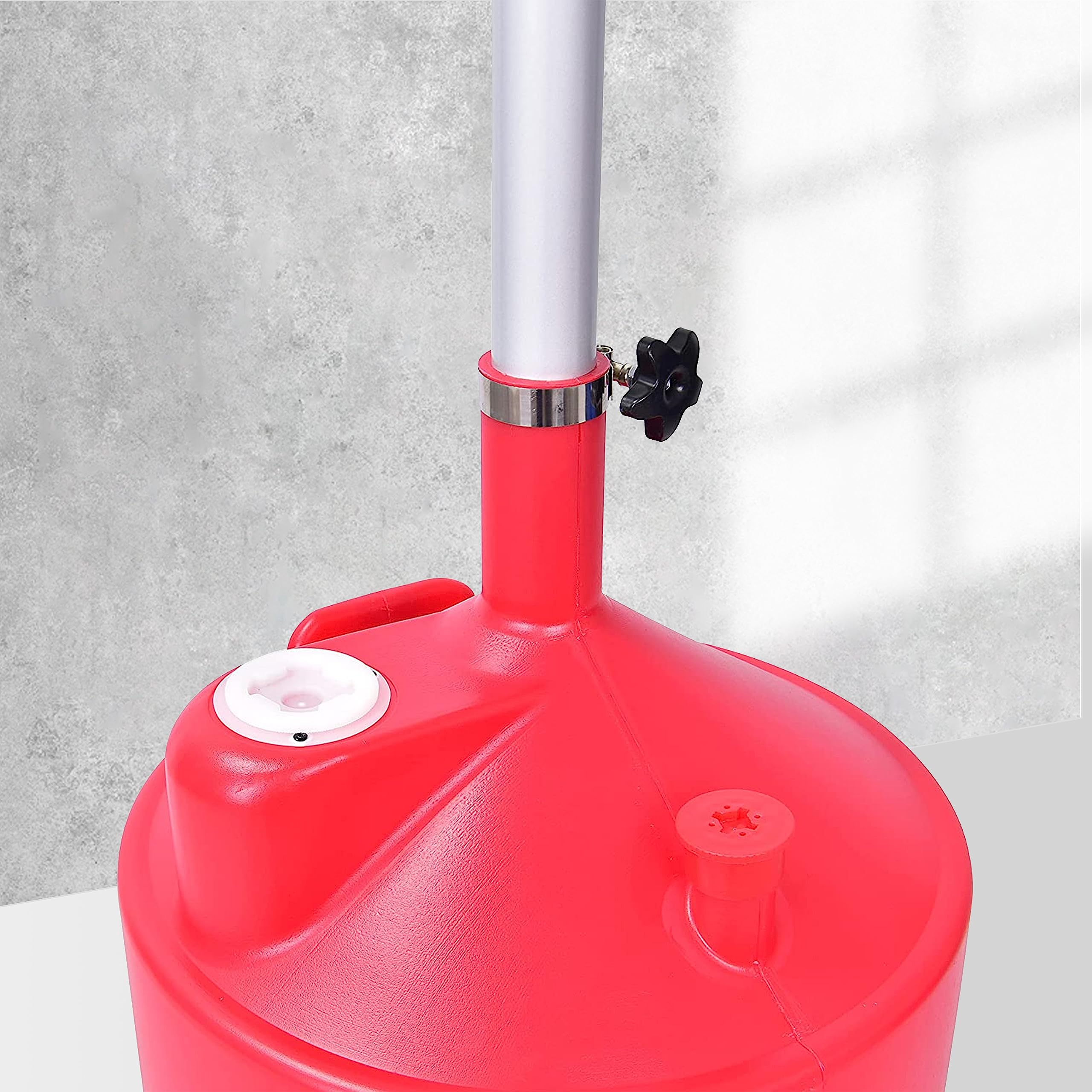 18 Gallon Industrial Waste Oil Drain Tank with Wheels - Portable Oil Changing Tank for Cars, Trucks & Motorcycles - Adjustable Funnel Height & Drain Valve - Garage, Auto Shop & DIY Oil Change Solution