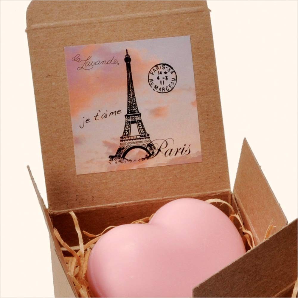 Heart Shaped Soap - Tea Rose Scented Handmade Soap from Provence, France | Romantic Gift, Bath & Shower, Wedding Favor