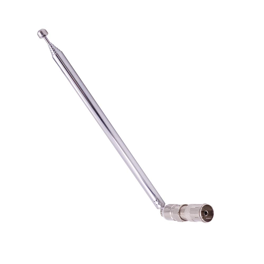 Fancasee FM Antenna Telescopic 75 Ohm Male Plug with PAL/BNC/3.5mm Adapter - Indoor Outdoor FM Radio Antenna for AV Stereo Receiver, Home Theater & Amplifier Systems - Perfect for Home Entertainment, Car Audio & DIY Projects