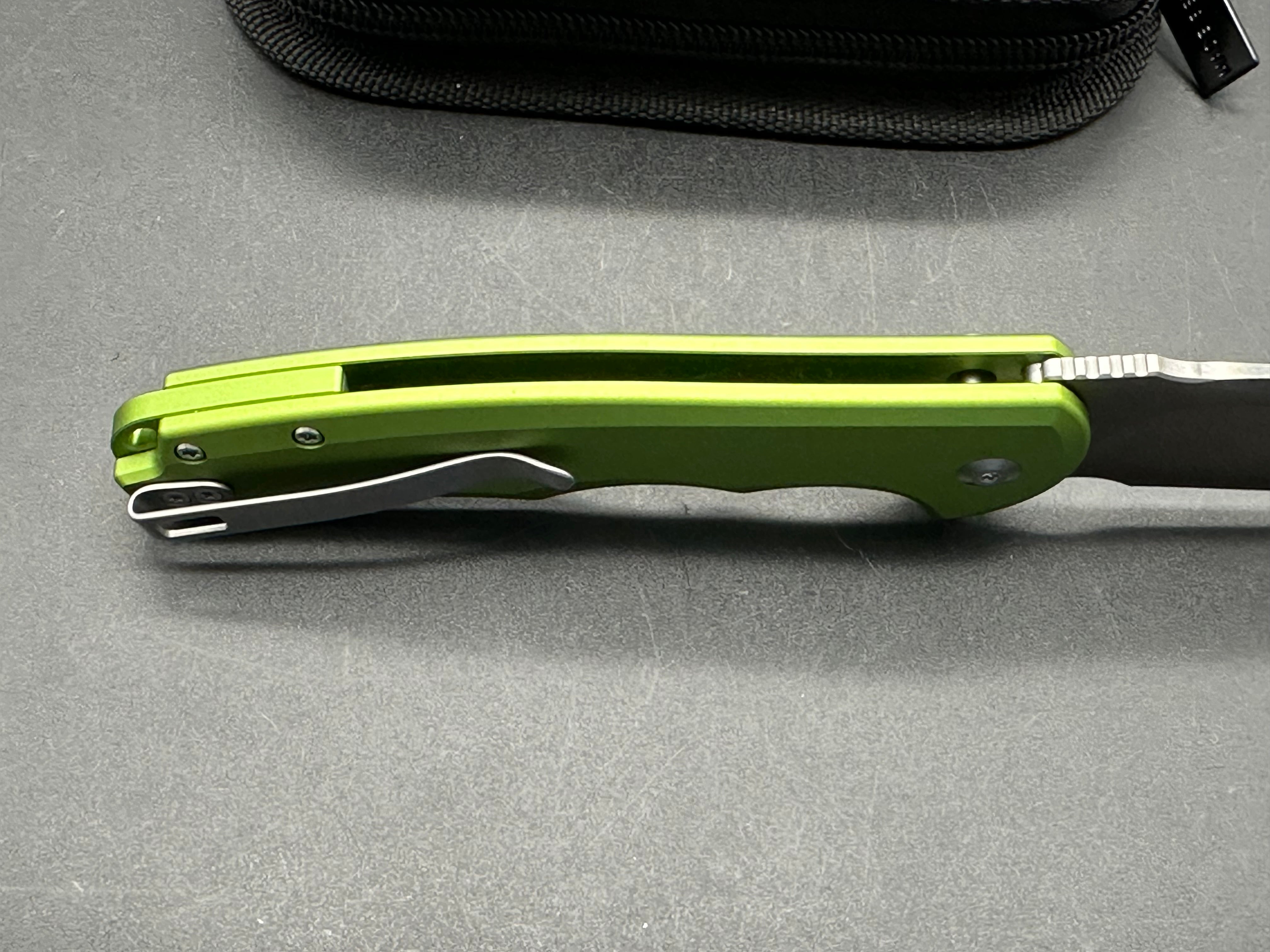 CIVIVI Button Lock Praxis Folding Knife - Lime Green Aluminum Handle, Nitro-V Drop Point Blade - EDC, Outdoor, Camping & Survival Tool