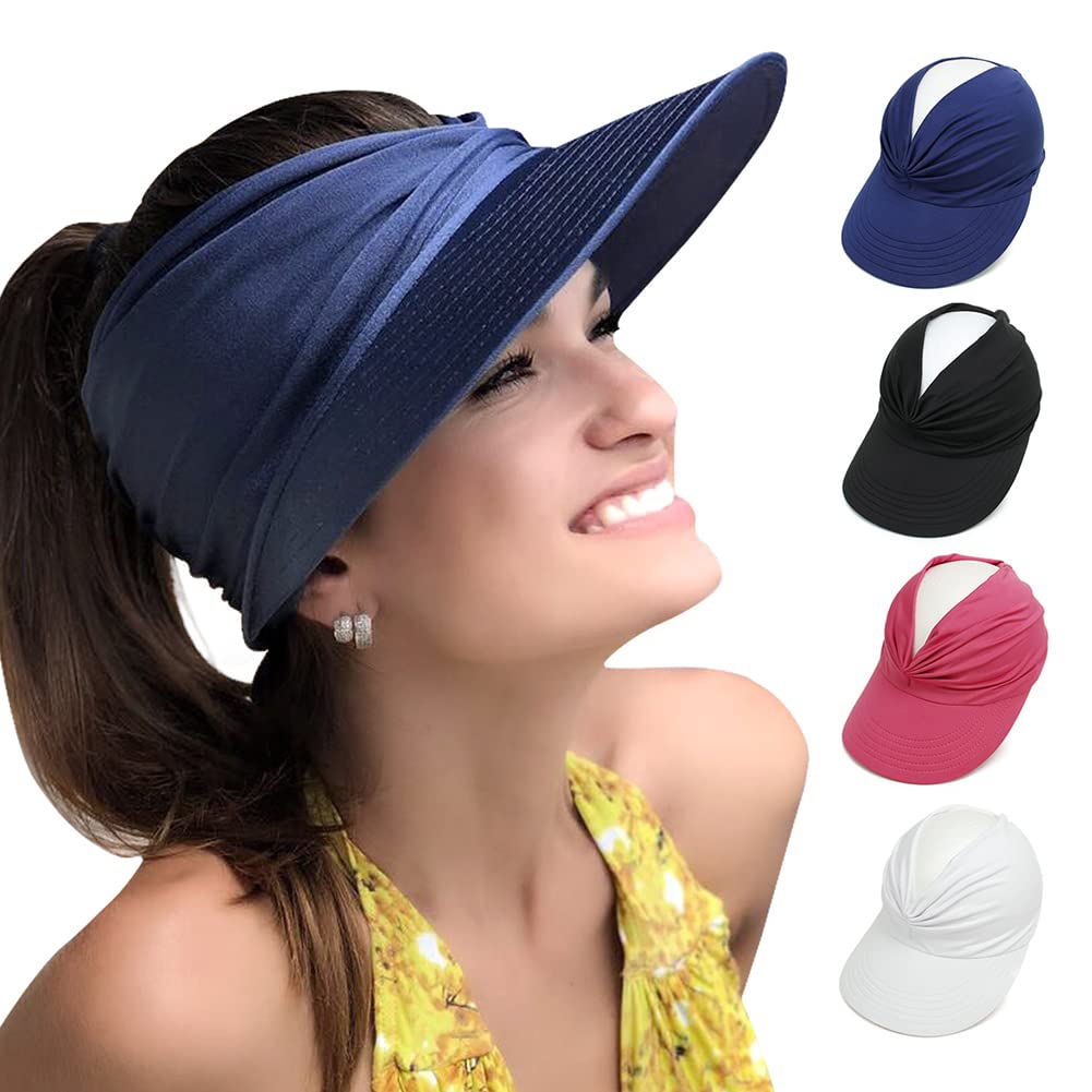 Women's Wide Brim Sun Hat UV Protection Summer Beach Visor - Golf, Outdoor, Travel & Casual Wear Sun Cap for Women