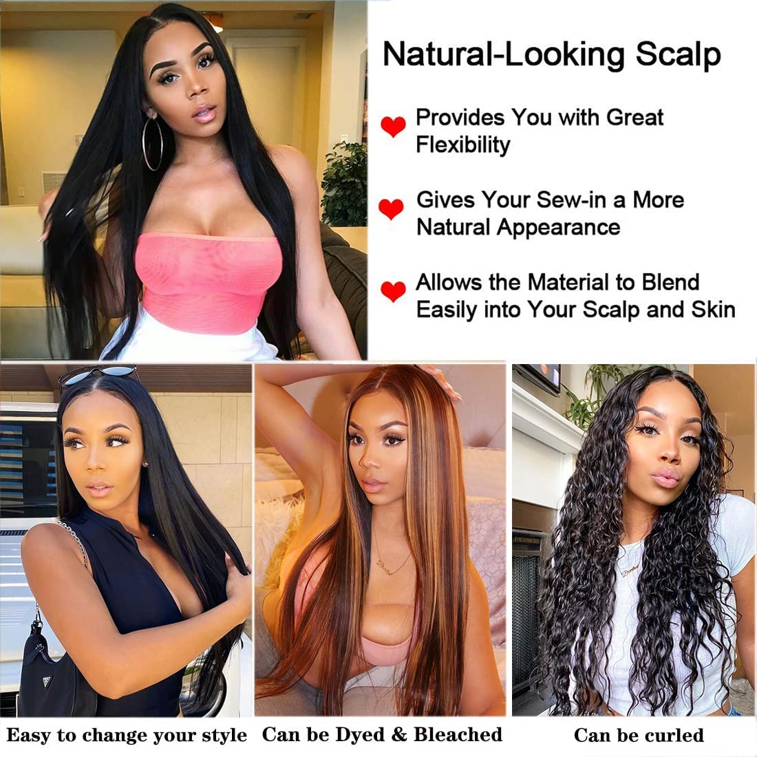 LUMIERE 24 Inch Straight Human Hair Wigs for Black Women - 4x4 Lace Closure, Unprocessed Remy Hair, 150% Density, Pre-Plucked Baby Hair, Natural Color | Perfect for Daily Wear, Parties, and Special Occasions