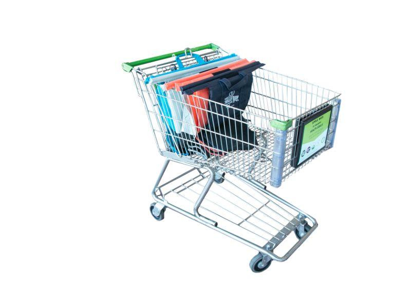 BergHOFF 4-Piece Original Metro Trolley Bags - Reusable Shopping Bags for Groceries, Farmers Market & Supermarket Trips