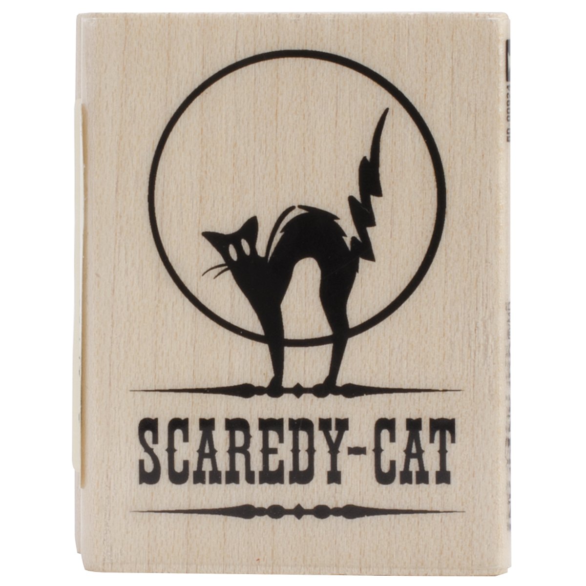 Scaredy Cat Wood Stamp by Inkadinkado - Halloween Craft Stamp for DIY Scrapbooking, Card Making & Paper Crafts