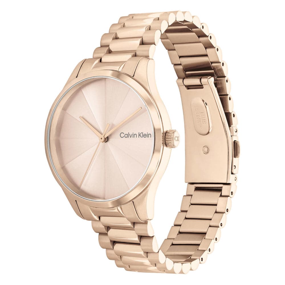 Calvin Klein Women's Rose Gold Stainless Steel Watch 25200231 - Elegant Timepiece for Everyday Wear, Office & Special Occasions