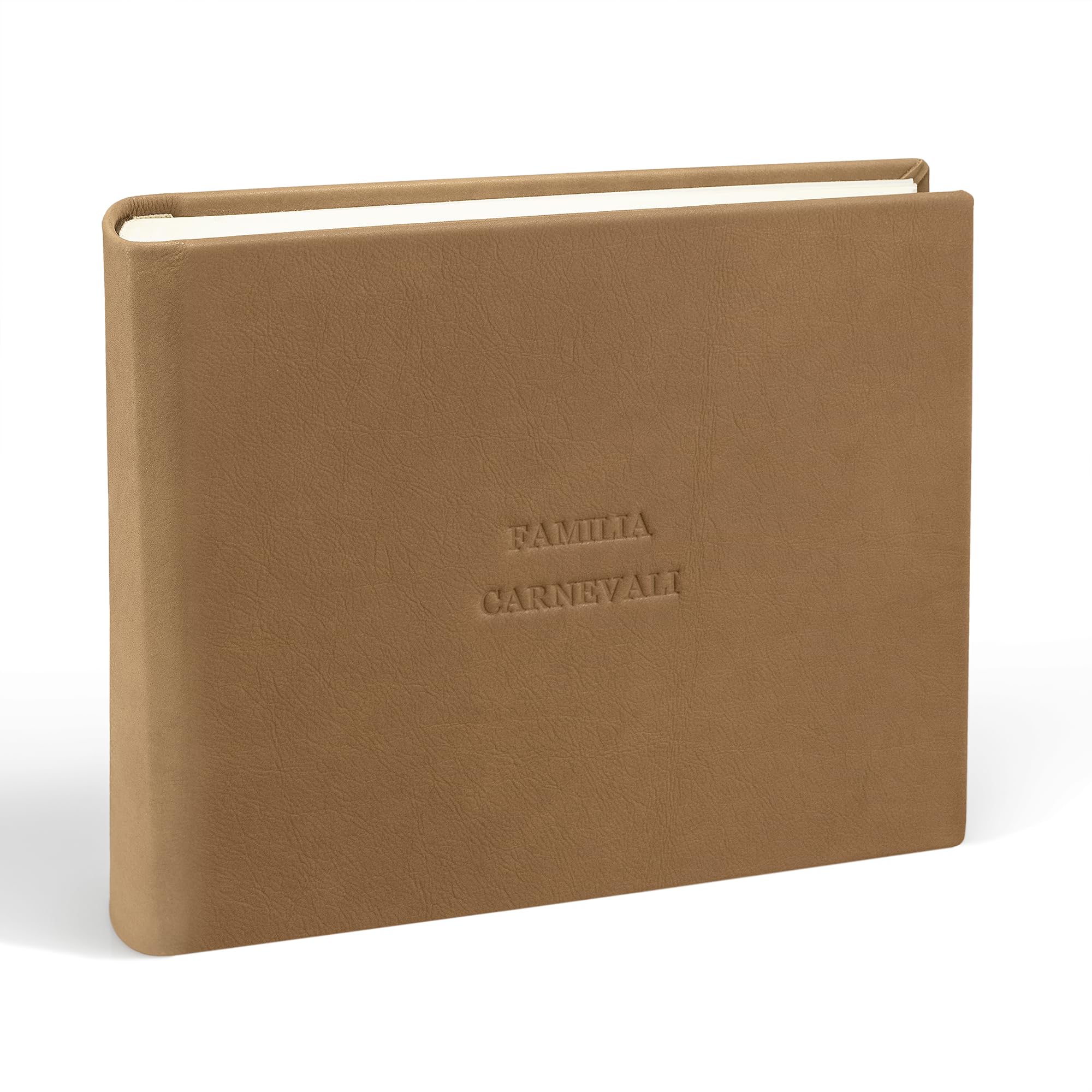 Premium Genuine Leather Wedding Photo Album - Custom Large Scrapbook for Anniversaries, Family Memories & Travel Photos | Personalized Leather Bound Picture Book for Couples, Parents & Photographers | Perfect for Weddings, Baby Showers & Gift Giving