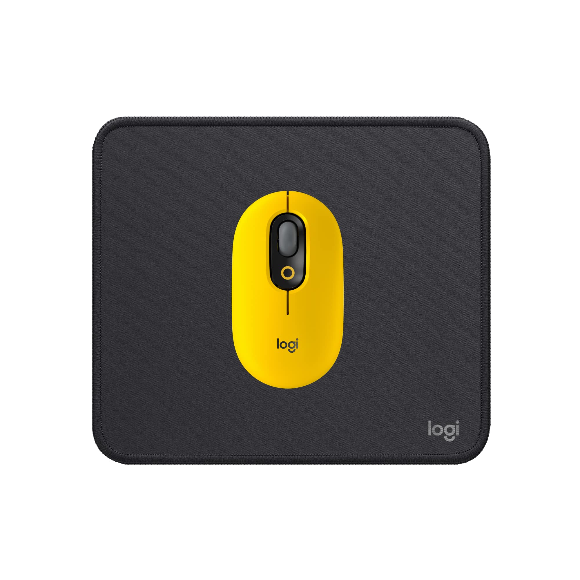 Logitech POP Wireless Mouse - Yellow & Black, Compact Bluetooth Mouse with USB Receiver, Splash-Resistant for PC/Mac/OS - Perfect for Office Work, Gaming & Travel with Included Durable Mouse Pad
