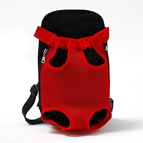 Portable Dog Carrier Backpack - Front Chest & Backpack Style with 5 Holes, Breathable Mesh Pet Sling Holder for Small Dogs - Perfect for Travel, Hiking, Walking & Outdoor Adventures
