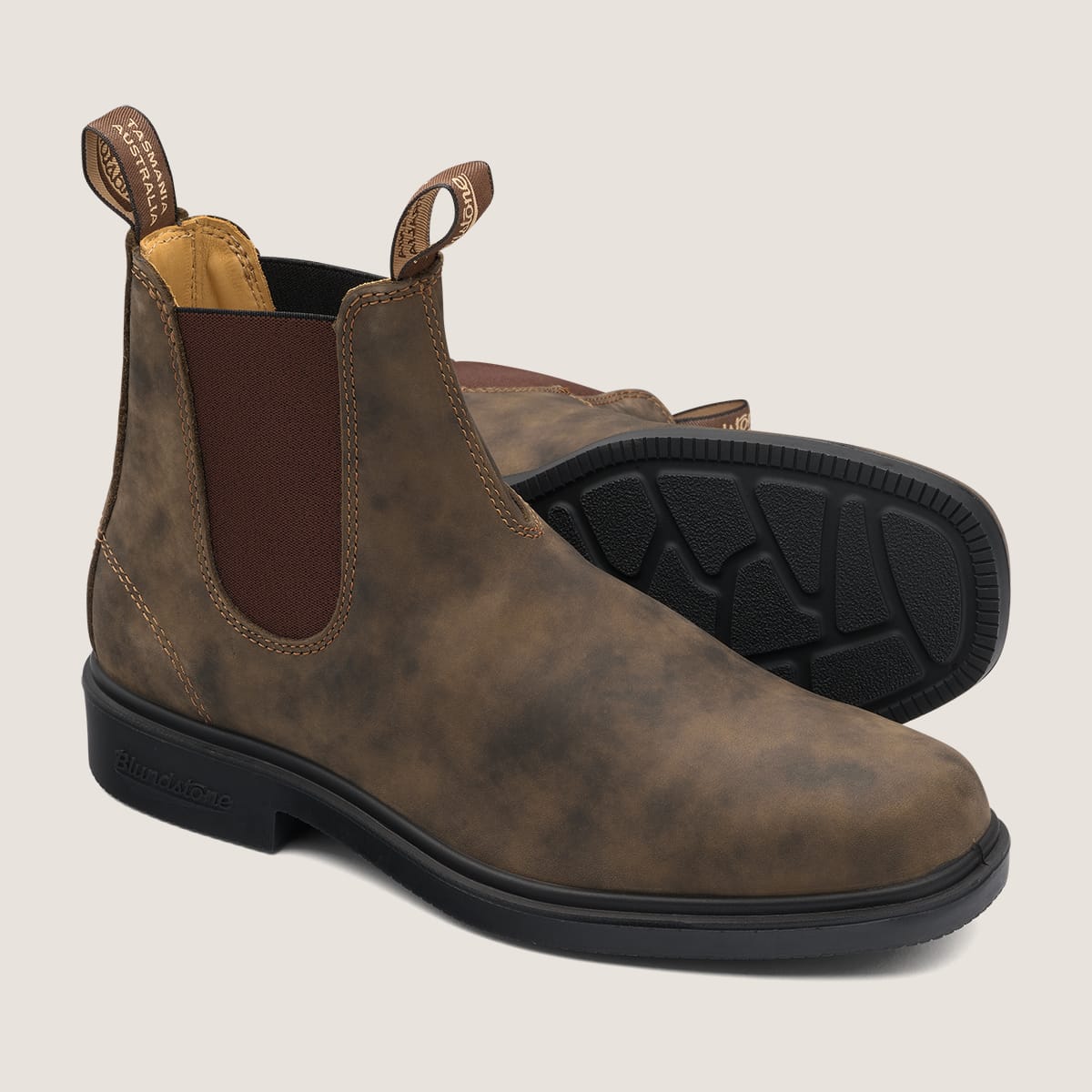 Premium Blundstone 1306 Leather Chelsea Boots for Men & Women - Rustic Brown Waterproof Work Boots for Outdoor, Hiking & Casual Wear