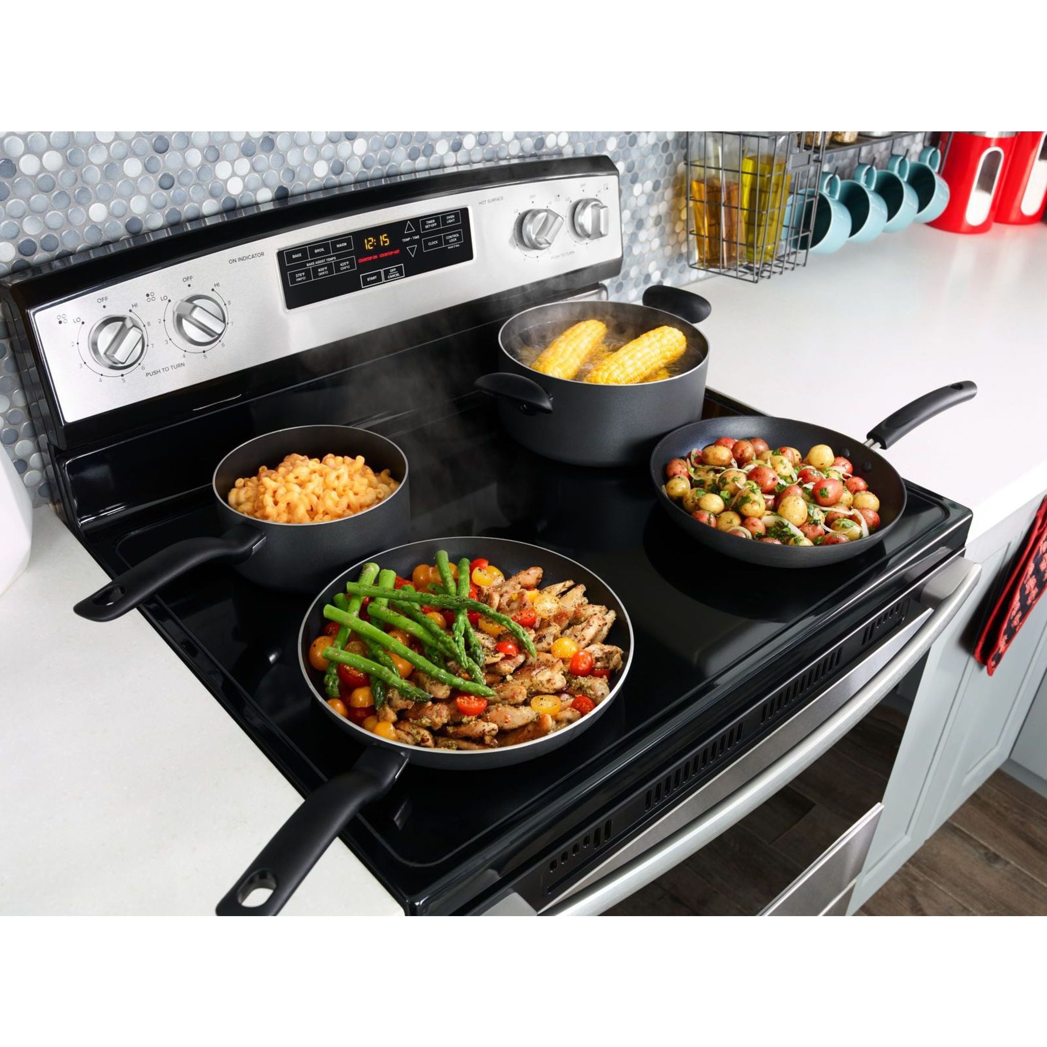 Amana Self-Cleaning Range YAER6603SFS - 30 Inch Stainless Steel Gas Oven with 5 Burners & Convection Bake - Perfect for Home Kitchens & Professional Cooking