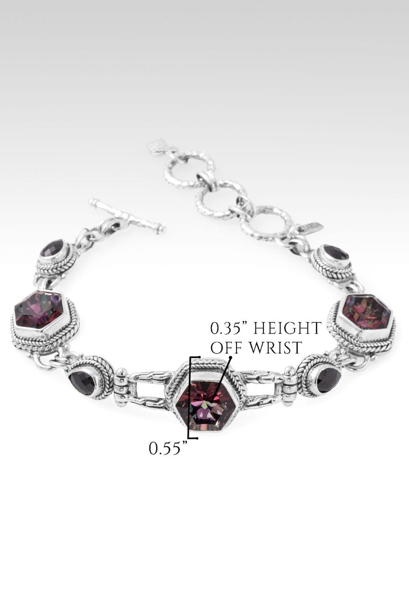 Heavenly Grace Bracelet II™ - Ultra Berry™ Mystic Quartz & Black Spinel Gemstone Bracelet for Women | Perfect for Meditation, Yoga & Spiritual Healing