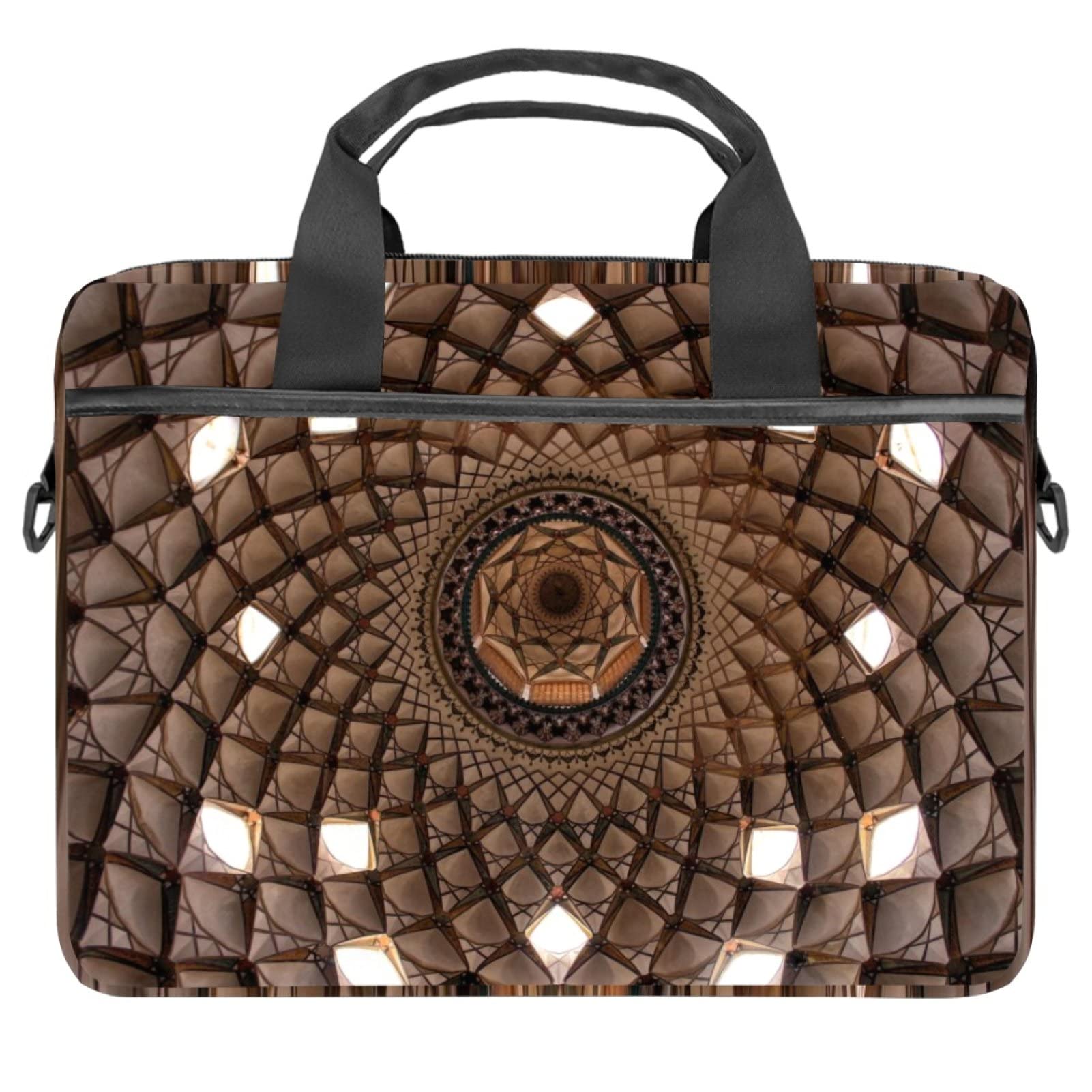 14 Inch Laptop Shoulder Bag for 13-14.5 Inch Notebooks - Waterproof Messenger Case with Padded Sleeve, Perfect for Work, School & Travel | Stylish Portuguese Tile Design