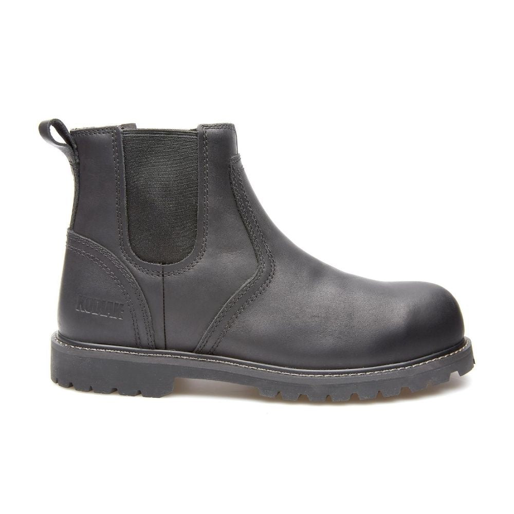 Kodiak McKinney Chelsea Men's 6 Inch Composite Toe Pull-On Work Boots - Black (KD0A4TCYBLK) | Slip Resistant & Comfortable for Construction, Warehouse & Outdoor Work