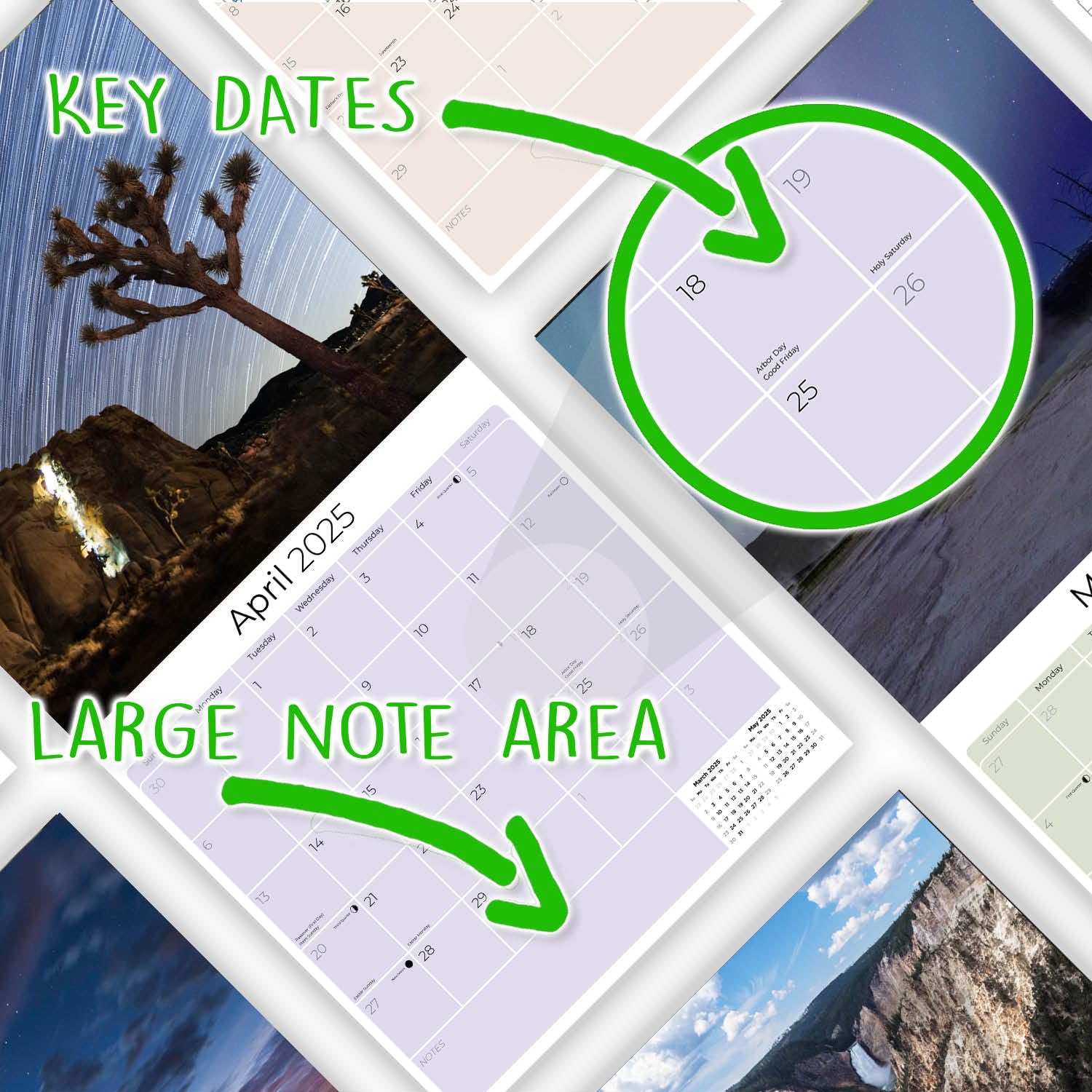 2024-2025 National Parks Wall Calendar - 14 Month Large 12