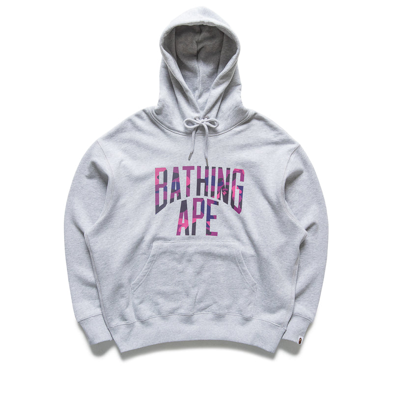 BAPE NYC Logo Pullover Hoodie Gray - Stylish Streetwear for Urban Fashion & Casual Wear