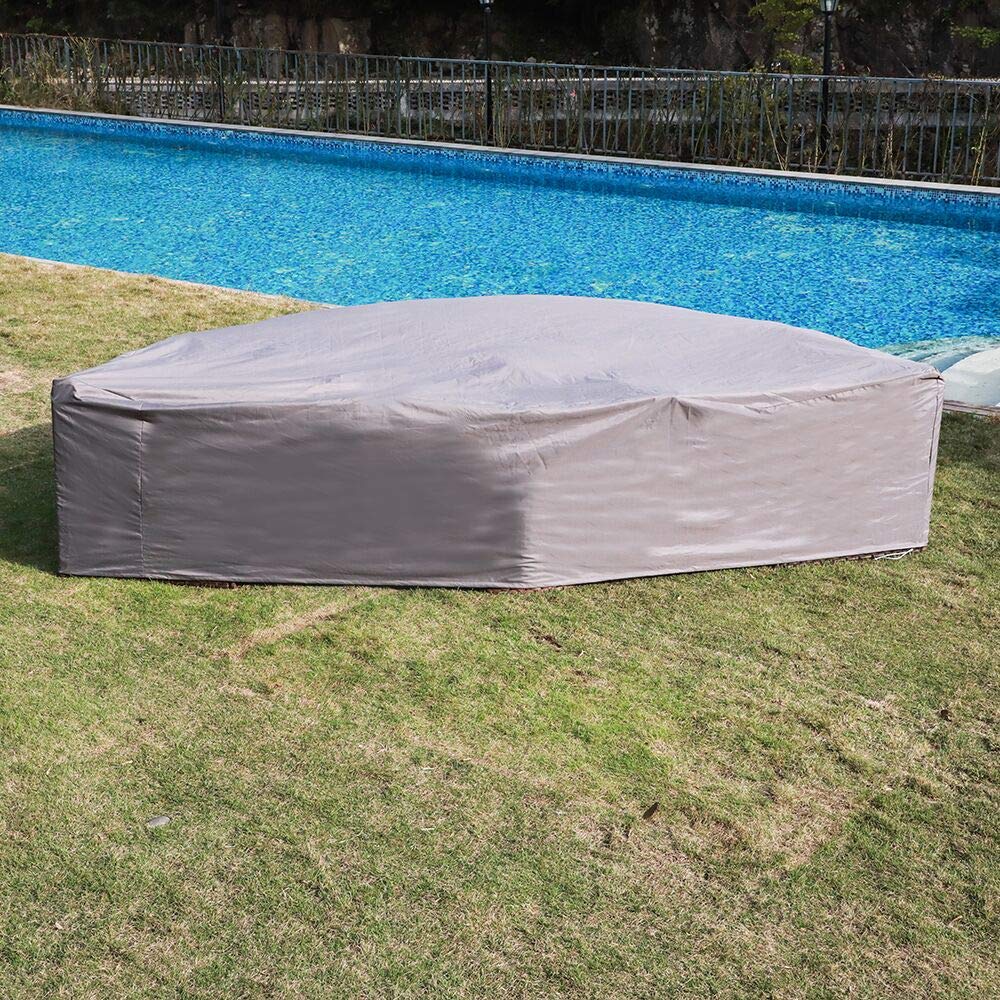 Waterproof Half Moon Patio Furniture Cover - Outdoor Sectional Set Protector, 120