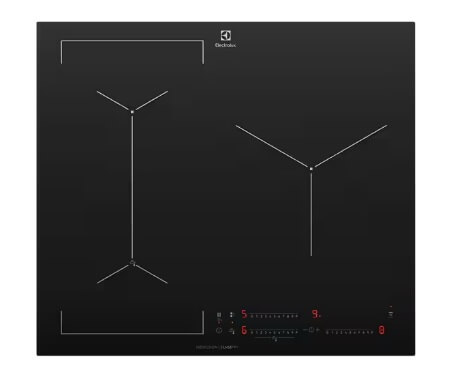 Electrolux EHI635BE 60cm 3-Zone Induction Cooktop with UltimateTaste 700 Technology - Perfect for Modern Kitchens, Home Chefs & Professional Cooking