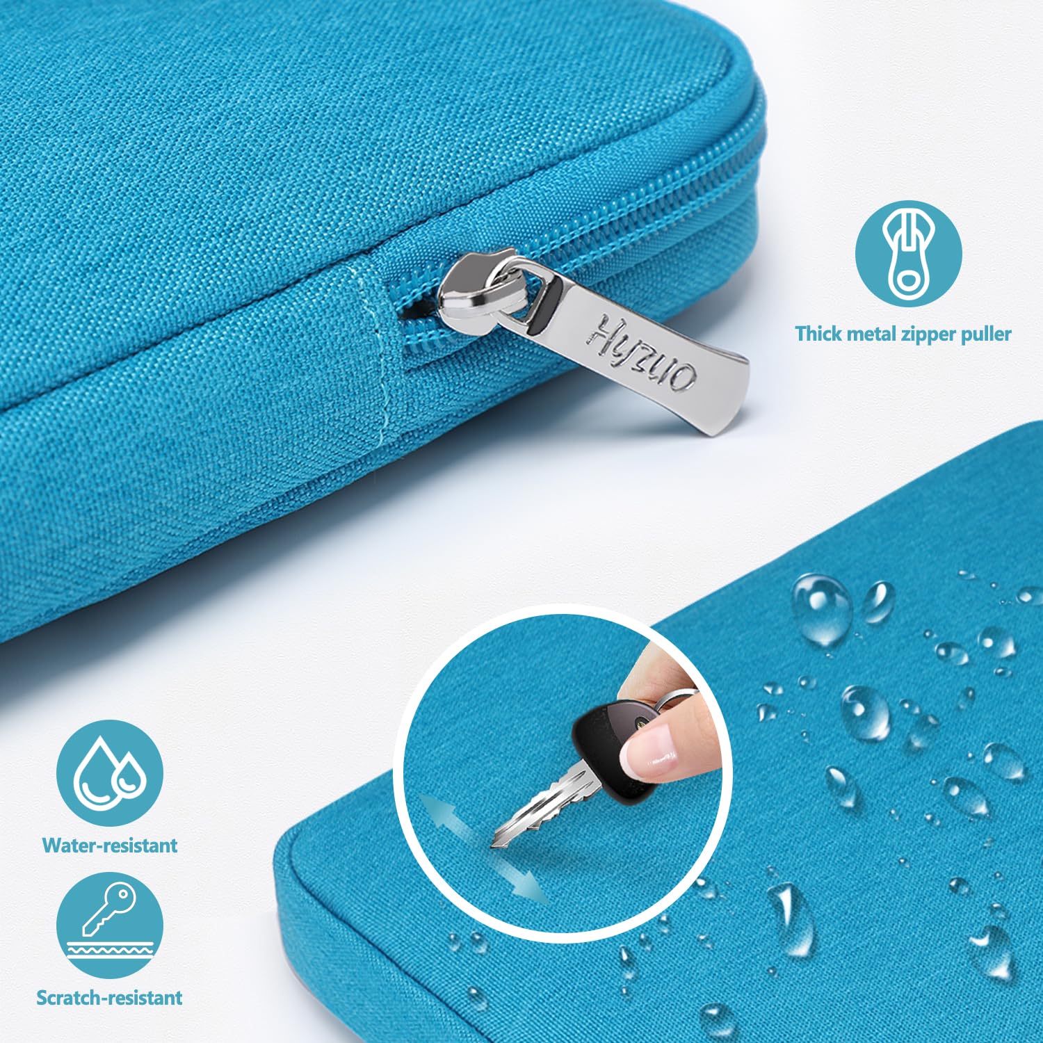 HYZUO 13 Inch Laptop Sleeve Bag Set for MacBook Air 13 M3/M2/M1 A3113 2024-2018, MacBook Pro 13 M2/M1 Pro/Max A2686 2024-2016, XPS 13, 12.3
