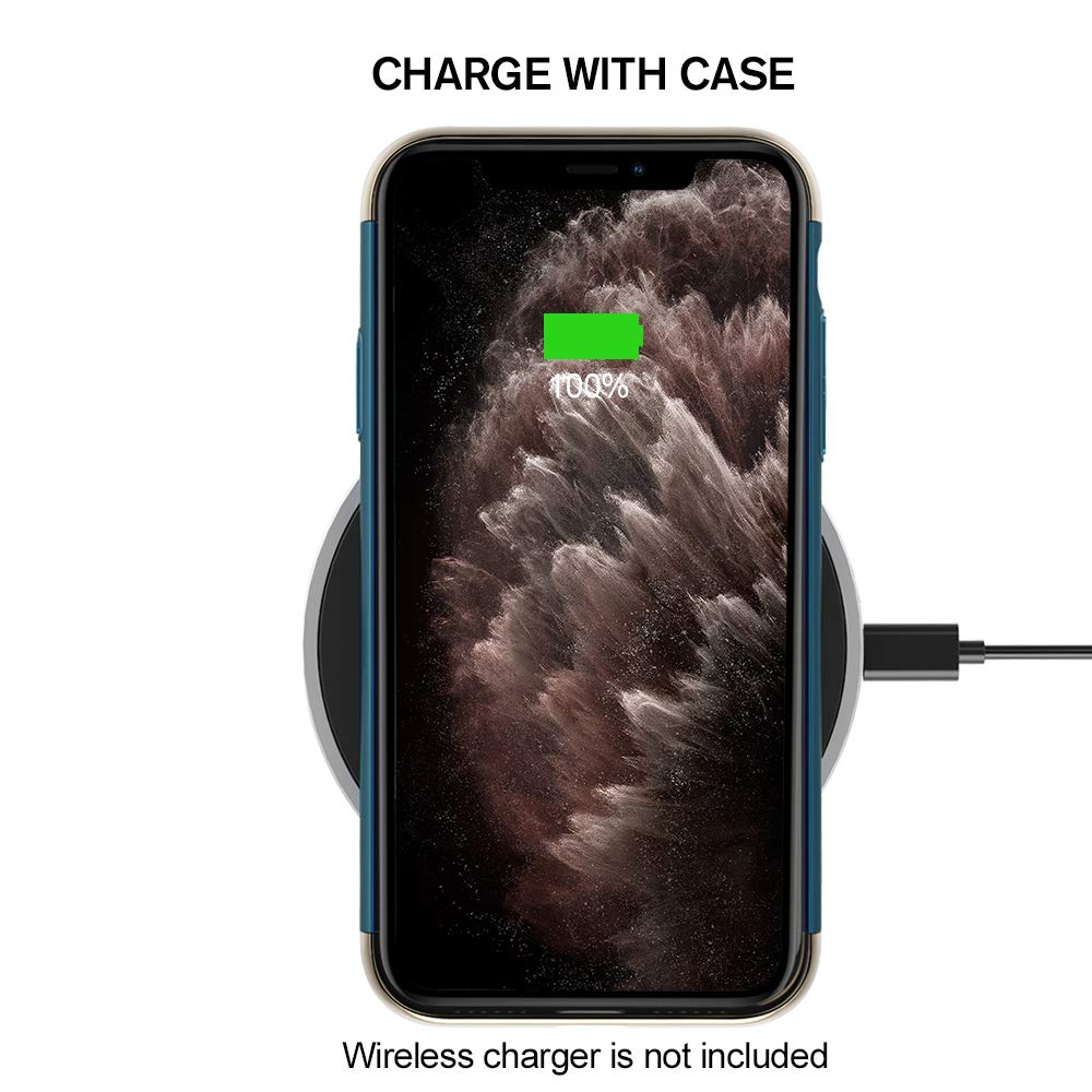 RORSOU Ultra Thin Slim Hard Case for iPhone 11 Pro Max (6.5 Inch) - 3-in-1 Matte Non-Slip Coating with Electroplate Frame | Protective Phone Cover for Everyday Use, Work & Travel (Dark Green, 2019 Model)