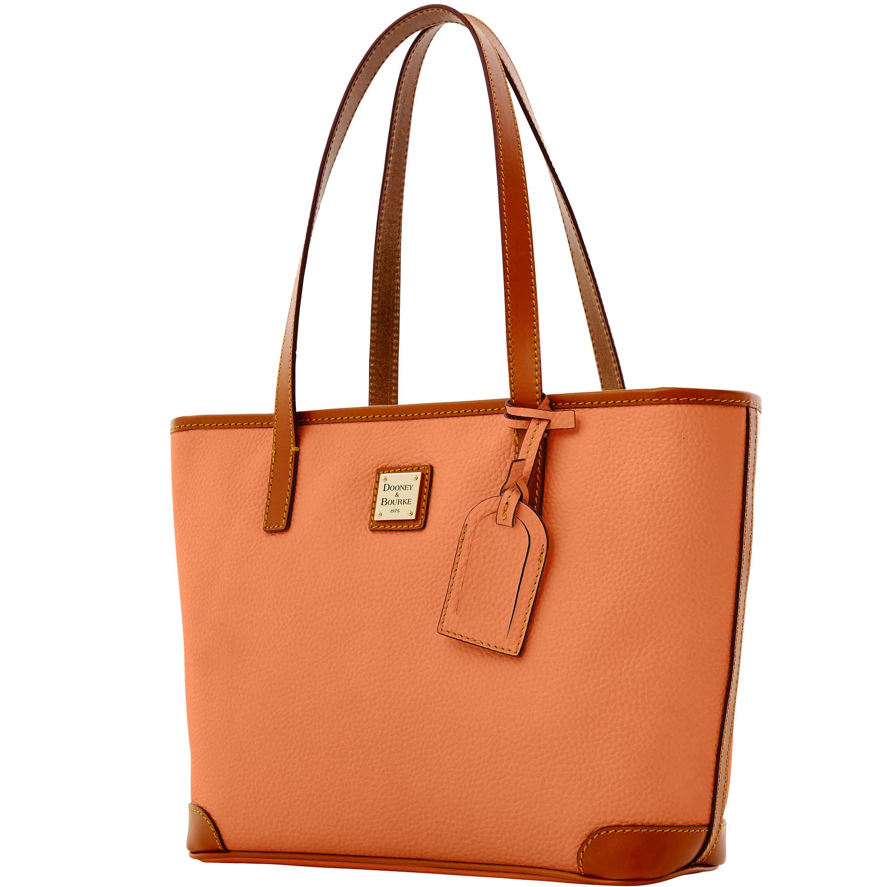 Dooney & Bourke Pebble Grain Charleston Tote Handbag for Women - Apricot Leather Shoulder Bag, Spacious Work Tote with Zip Top - Perfect for Office, Travel & Everyday Use
