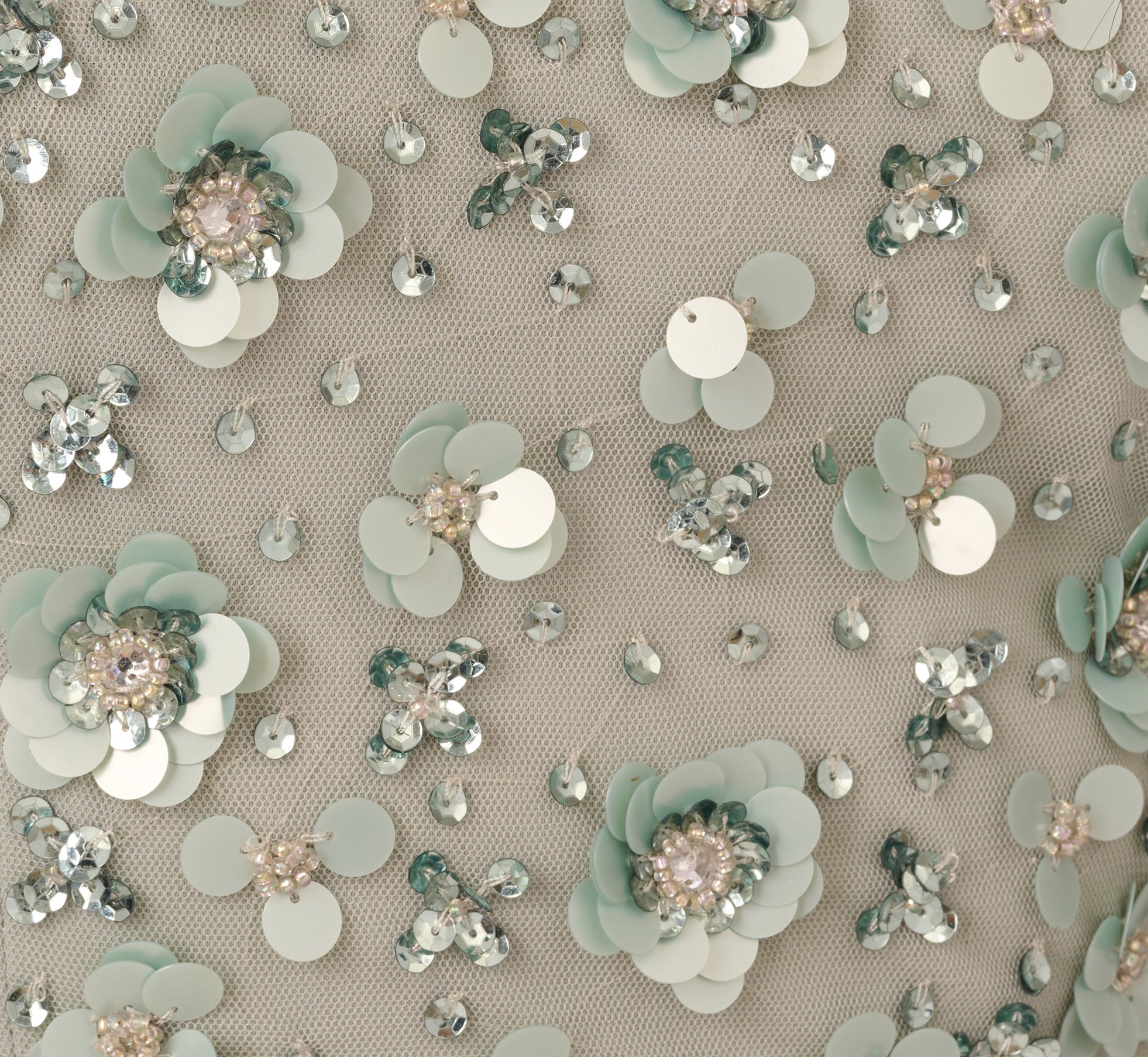 Floral Embroidered Off Shoulder Dress in Frosted Sage - Elegant Summer Party & Beach Wedding Guest Outfit