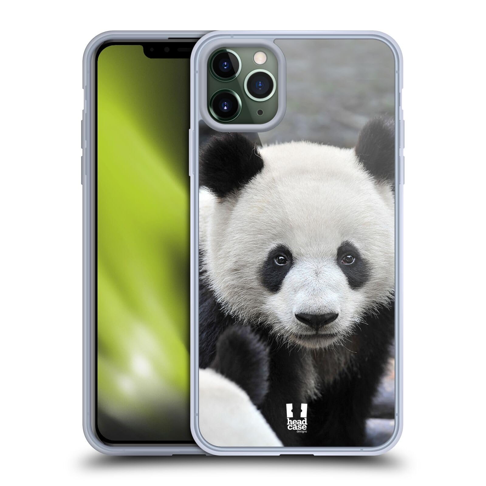 **Head Case Designs Panda Wildlife Soft Gel Phone Case for Apple iPhone 11 Pro Max - Cute Animal Protection Cover with Matching Wallpaper - Perfect for Nature Lovers & Daily Use**