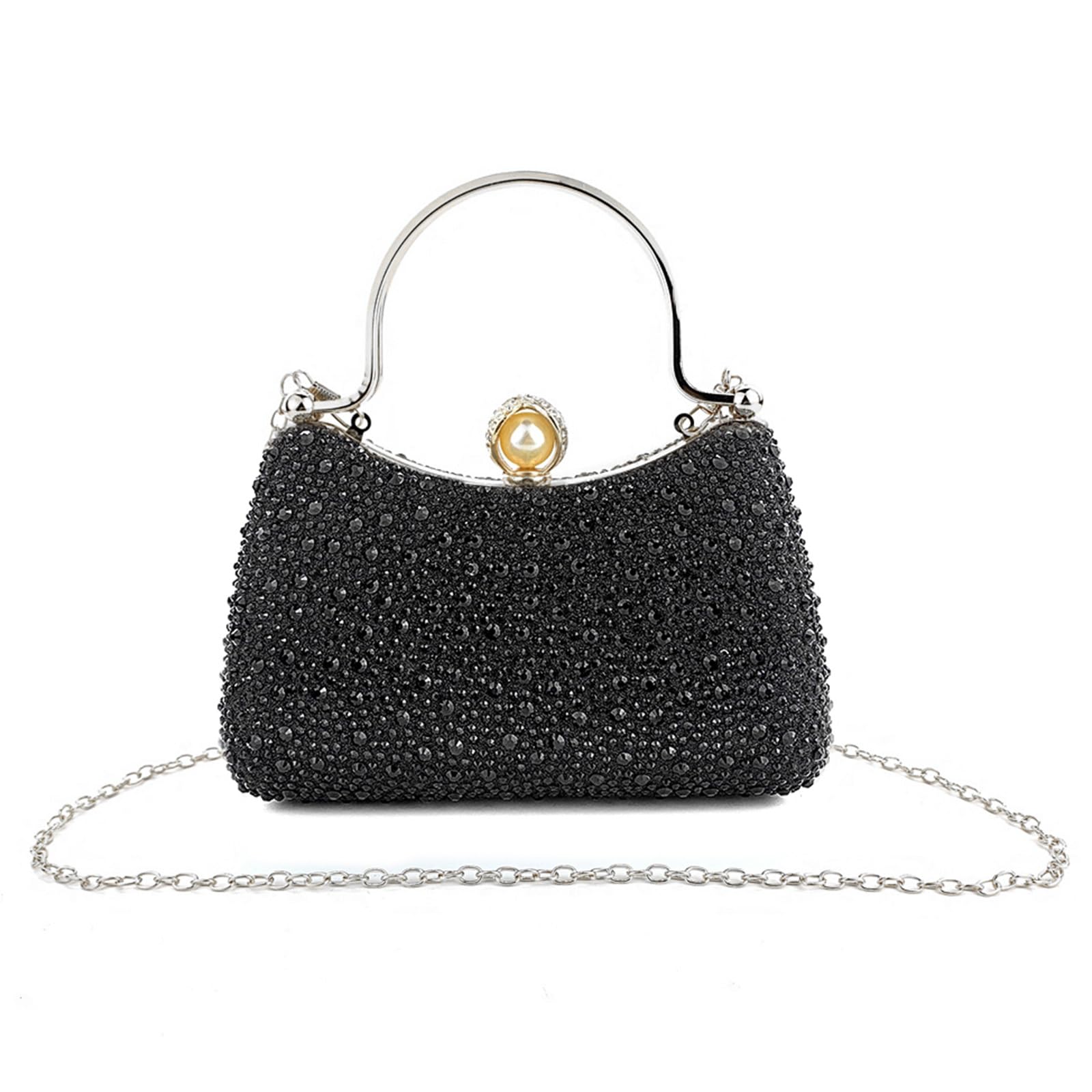 Sparkling Rhinestone Evening Clutch Bag for Women - Elegant Crystal Party Wedding Purse with Chain - Perfect for Formal Events, Prom & Special Occasions