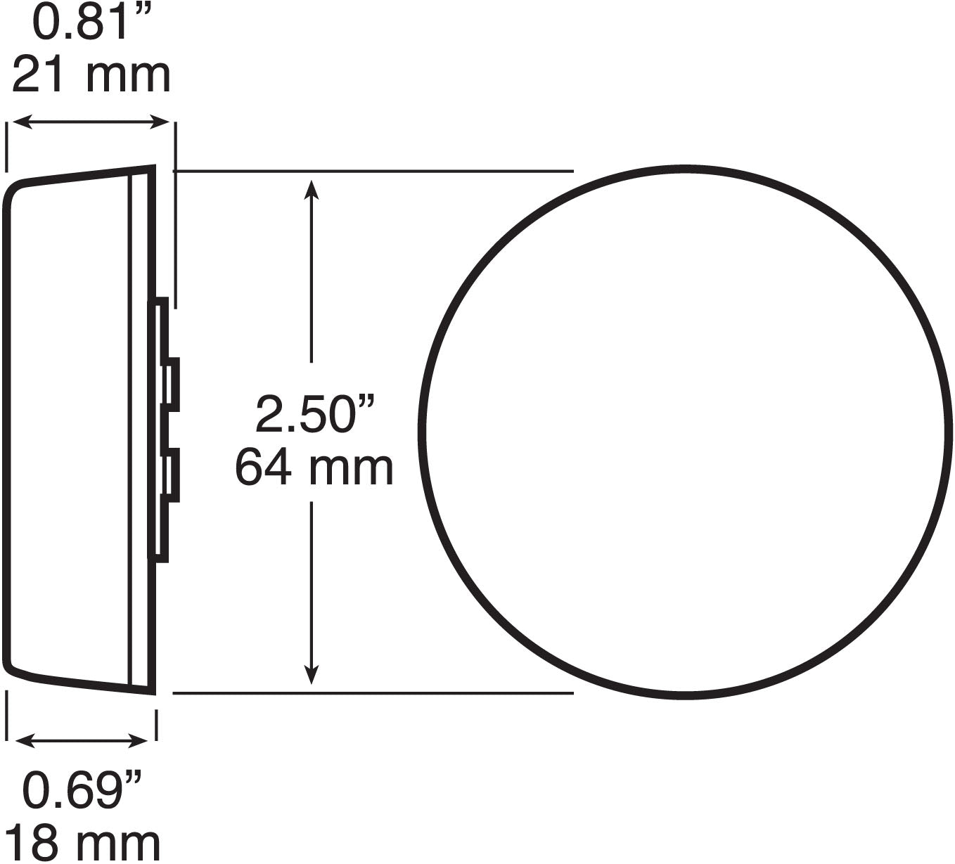 Piranha® LED M173A Amber 2.5
