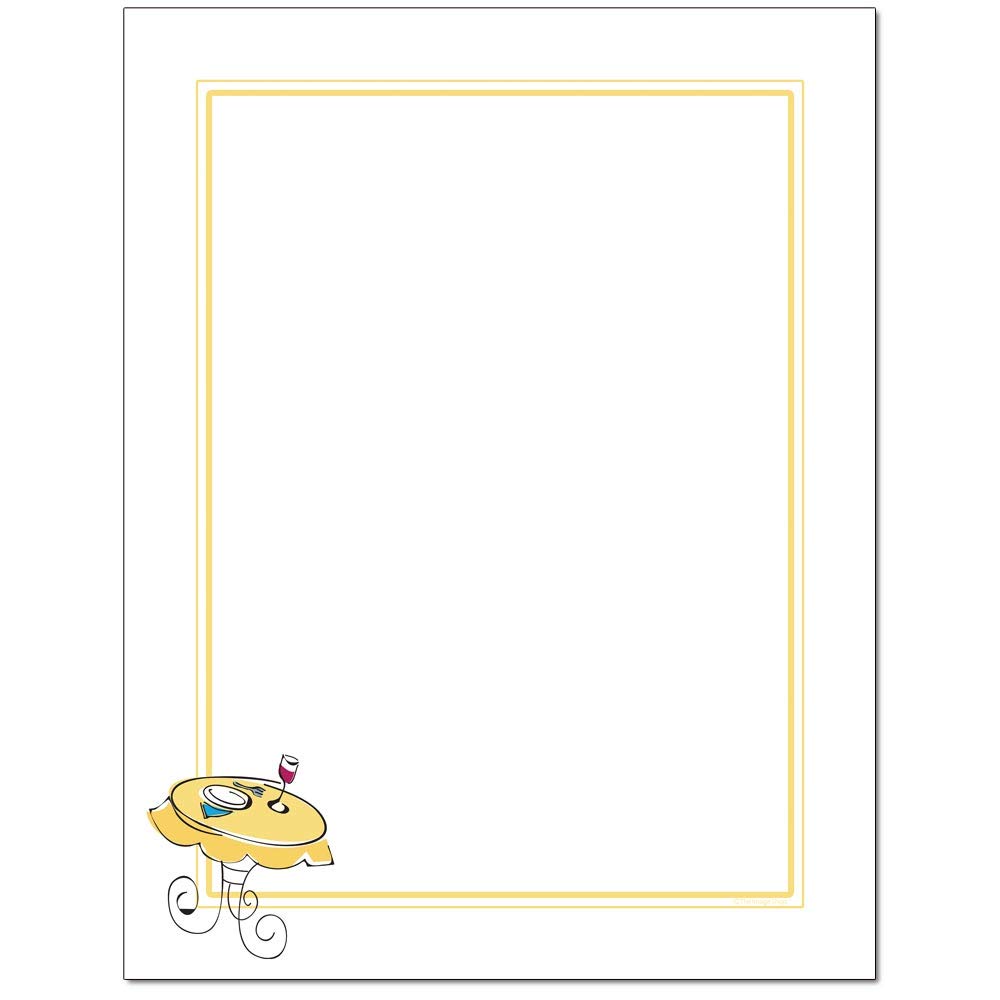 Premium Cafe Table Letterhead Laser & Inkjet Printer Paper - 25 Sheets for Restaurant Menus, Business Stationery & Office Use