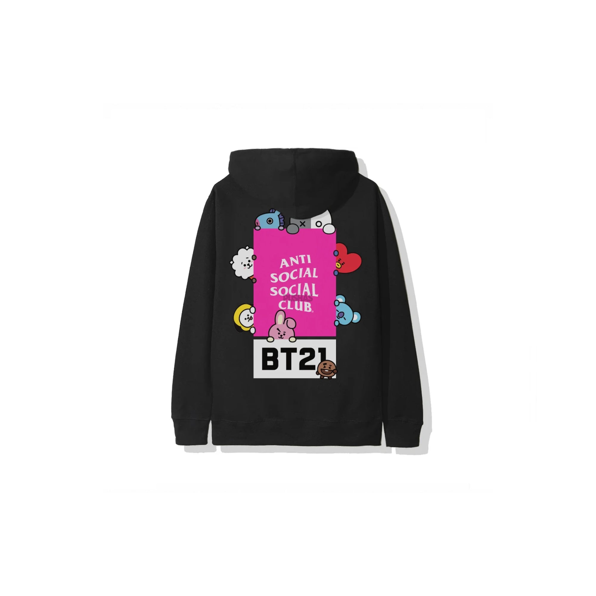 Anti Social Social Club x BT21 Madhouse Hoodie Black | Limited Edition Streetwear Hooded Sweatshirt | Perfect for Urban Fashion & K-Pop Fans