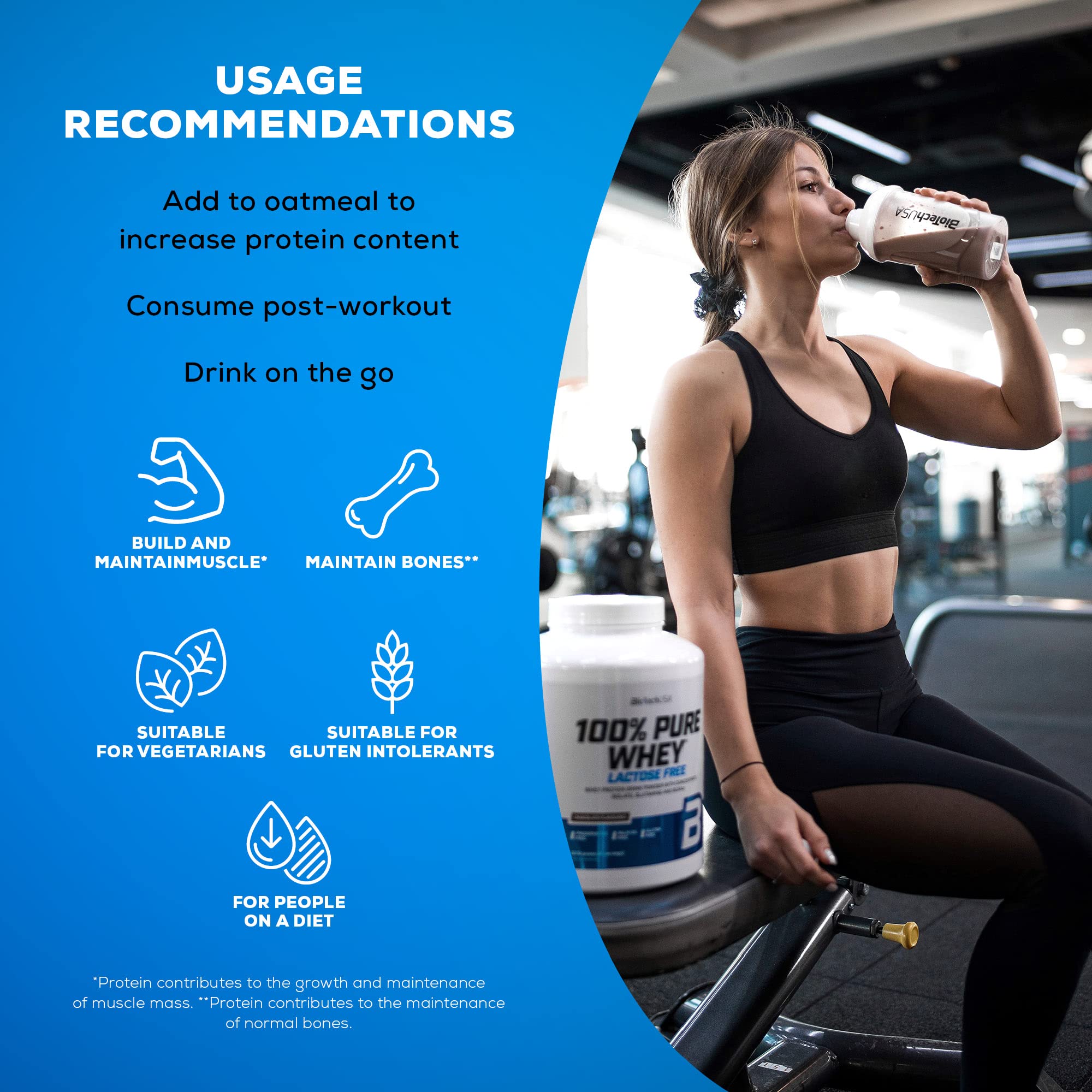 BioTechUSA 100% Pure Whey Protein Powder - Salted Caramel Flavor, 35.2oz (1000g) | Muscle Recovery & Post-Workout Supplement for Athletes & Fitness Enthusiasts