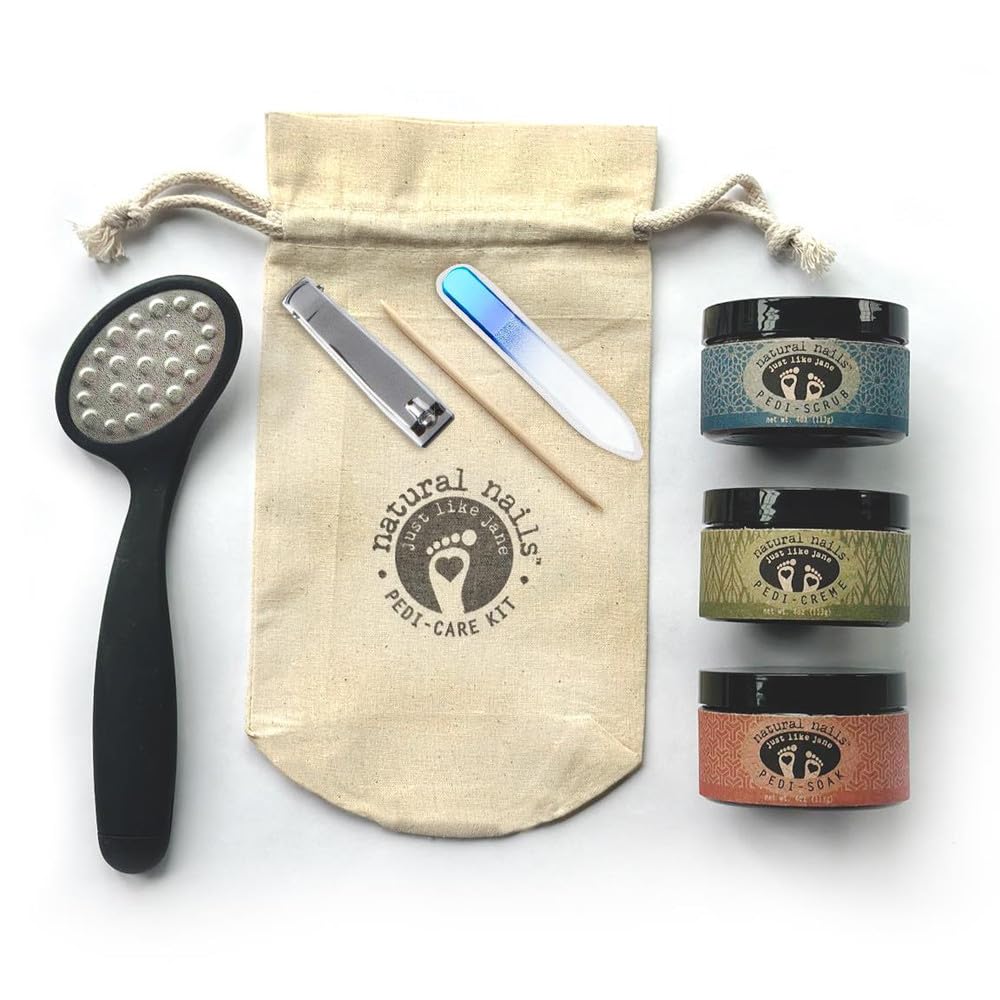 Just Like Jane™ Natural Nails Pedi-Care Kit - Professional Manicure & Pedicure Set for At-Home Nail Care - Perfect for DIY Spa Days & Gift Giving