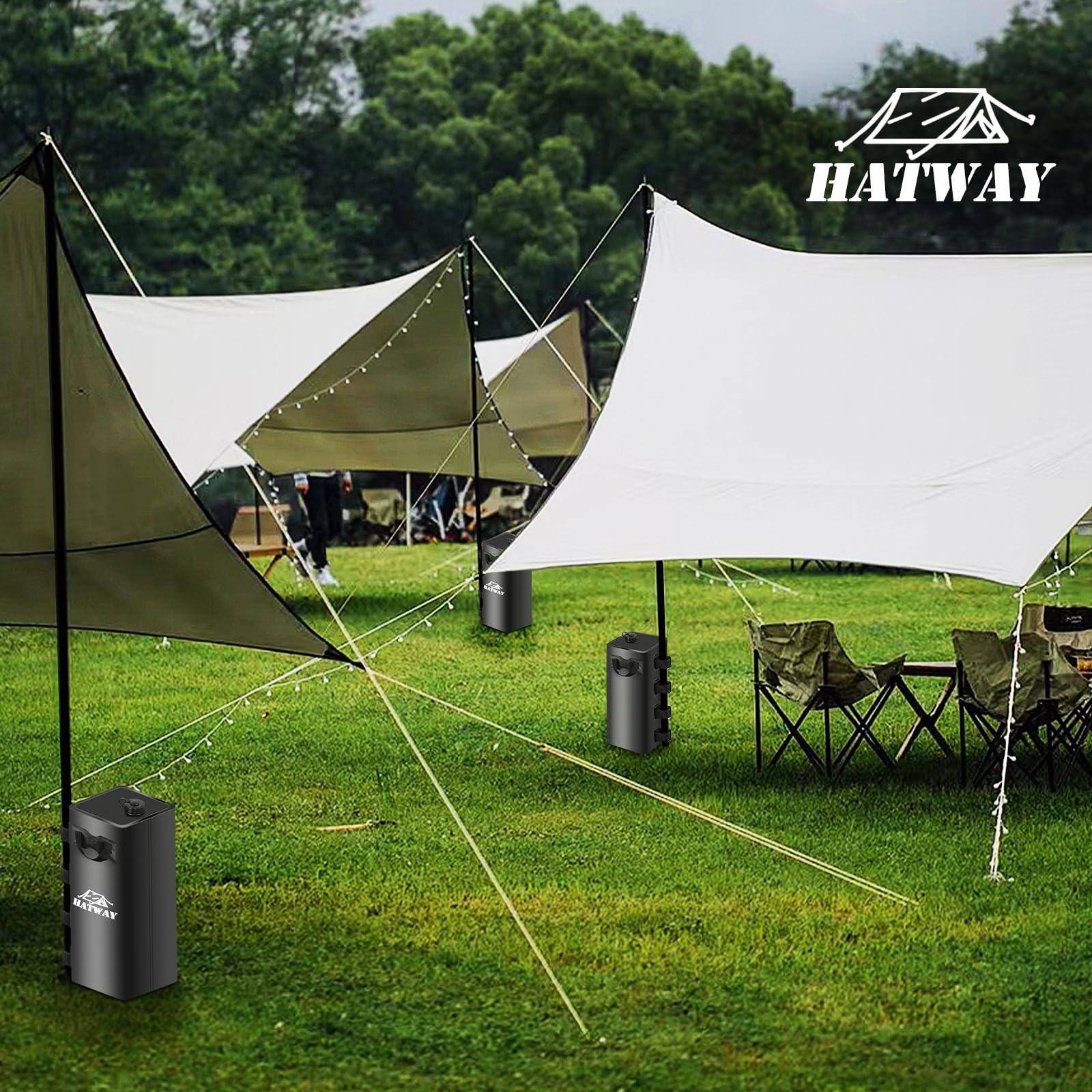220 LBS Canopy Water Weight Bags - Set of 4 Leg Weights for Pop Up Canopy, Gazebo & Tent (4 x 25L, Black) - Perfect for Outdoor Events, Camping & Beach Parties