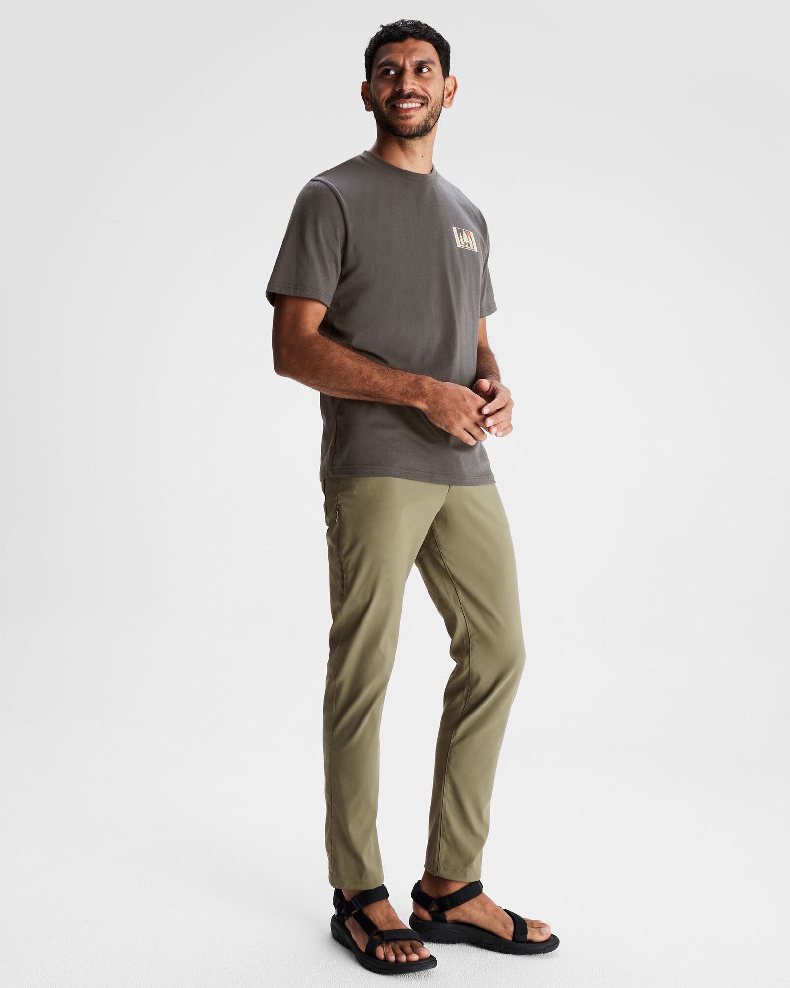 Men's Explore Nature Organic Cotton T-Shirt - Eco-Friendly Casual Tee for Hiking, Camping & Outdoor Adventures | Shale Color