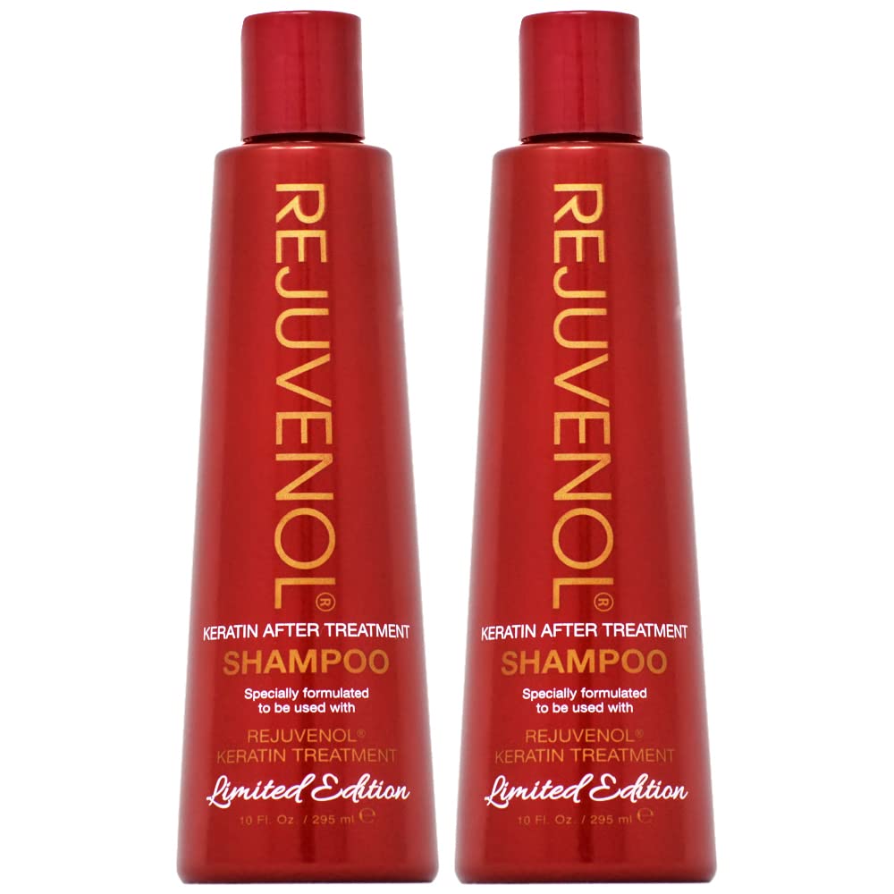 Rejuvenol Keratin Treatment Shampoo for Hair Repair - Sulfate Free, Color Safe - 10oz (2 Pack) - Post Salon Care for Smooth, Shiny, Frizz-Free Hair at Home