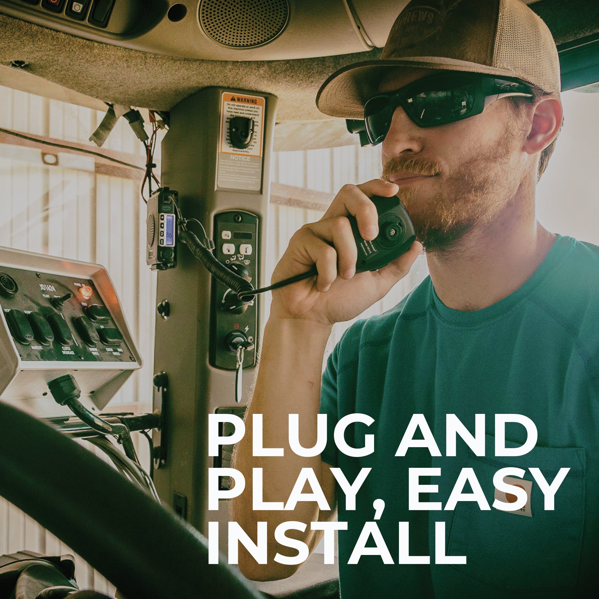 MicroMobile® GMRS 15 Watt Two-Way Farm Tractor Radio Bundle MXT115AGVP3 - Long Range Communication for Agriculture, Construction & Outdoor Adventures